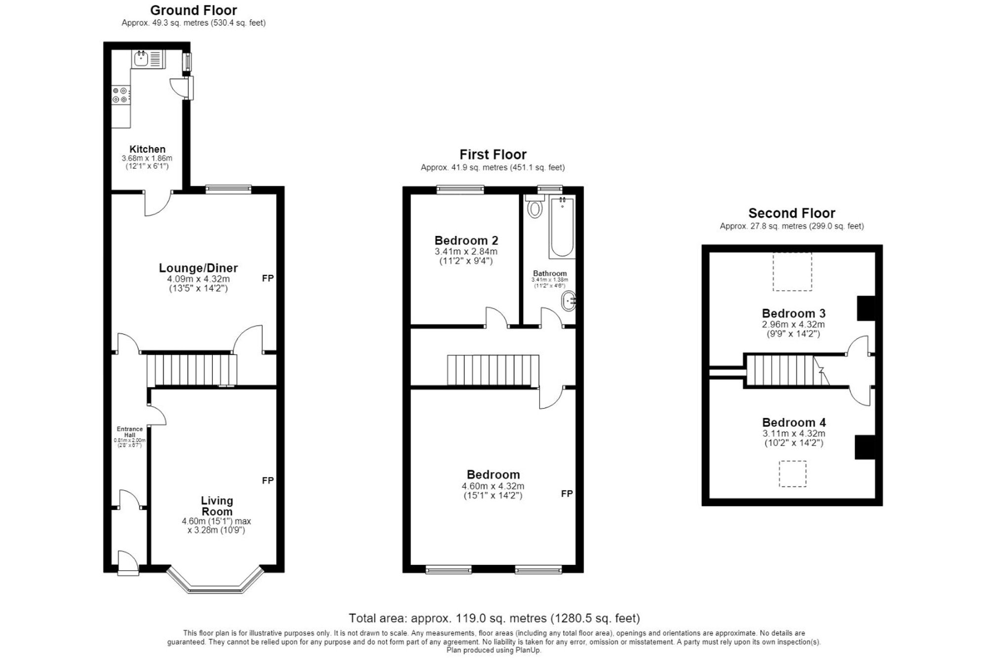 130 Harehills Lane, Leeds floorplan