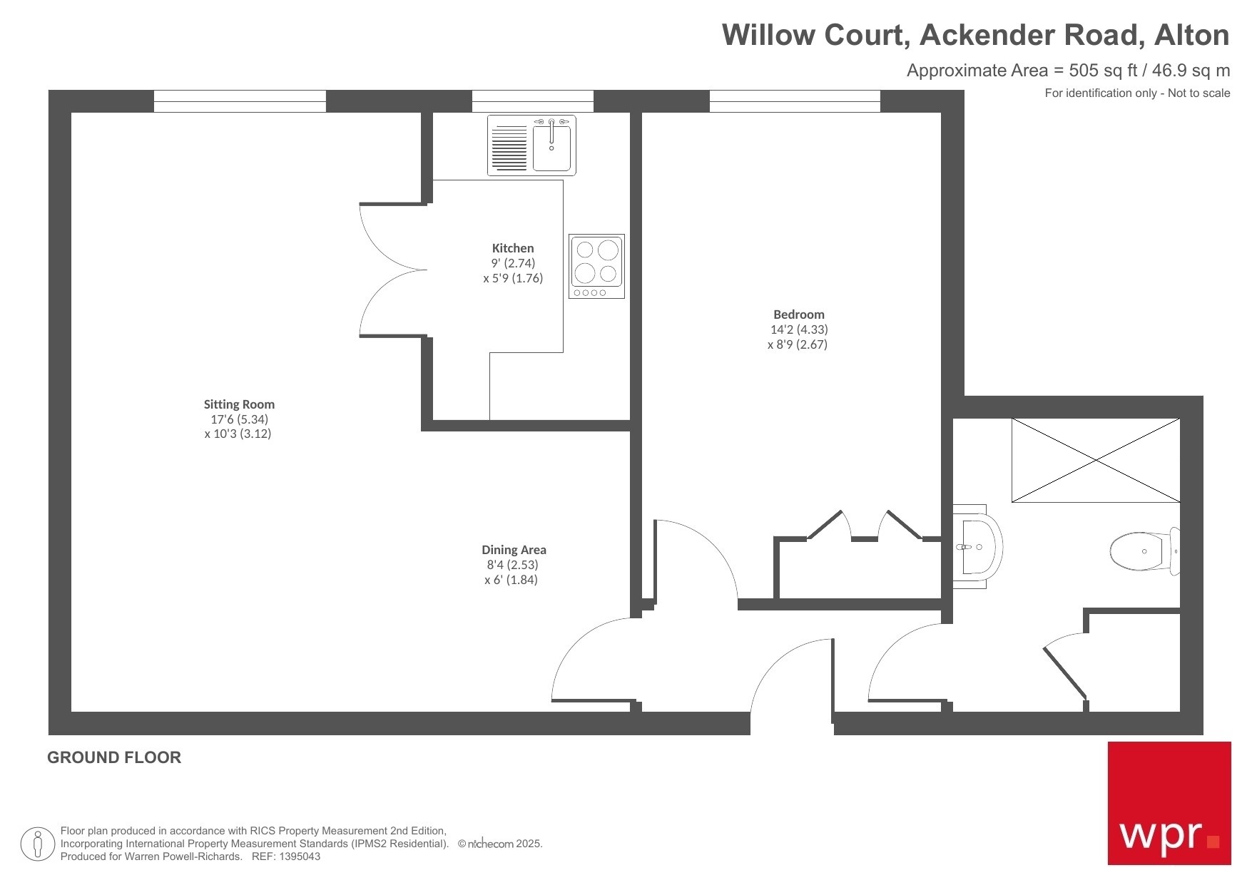 55, Willow Court, Alton floorplan