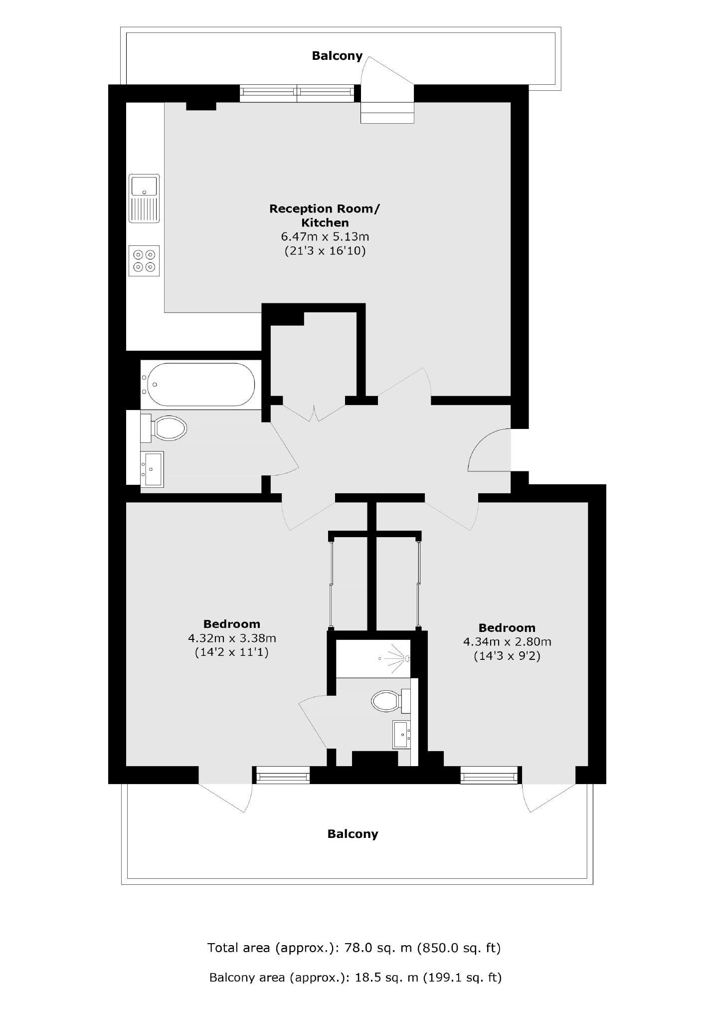 Flat 37, 5, Waleorde Road, London floorplan