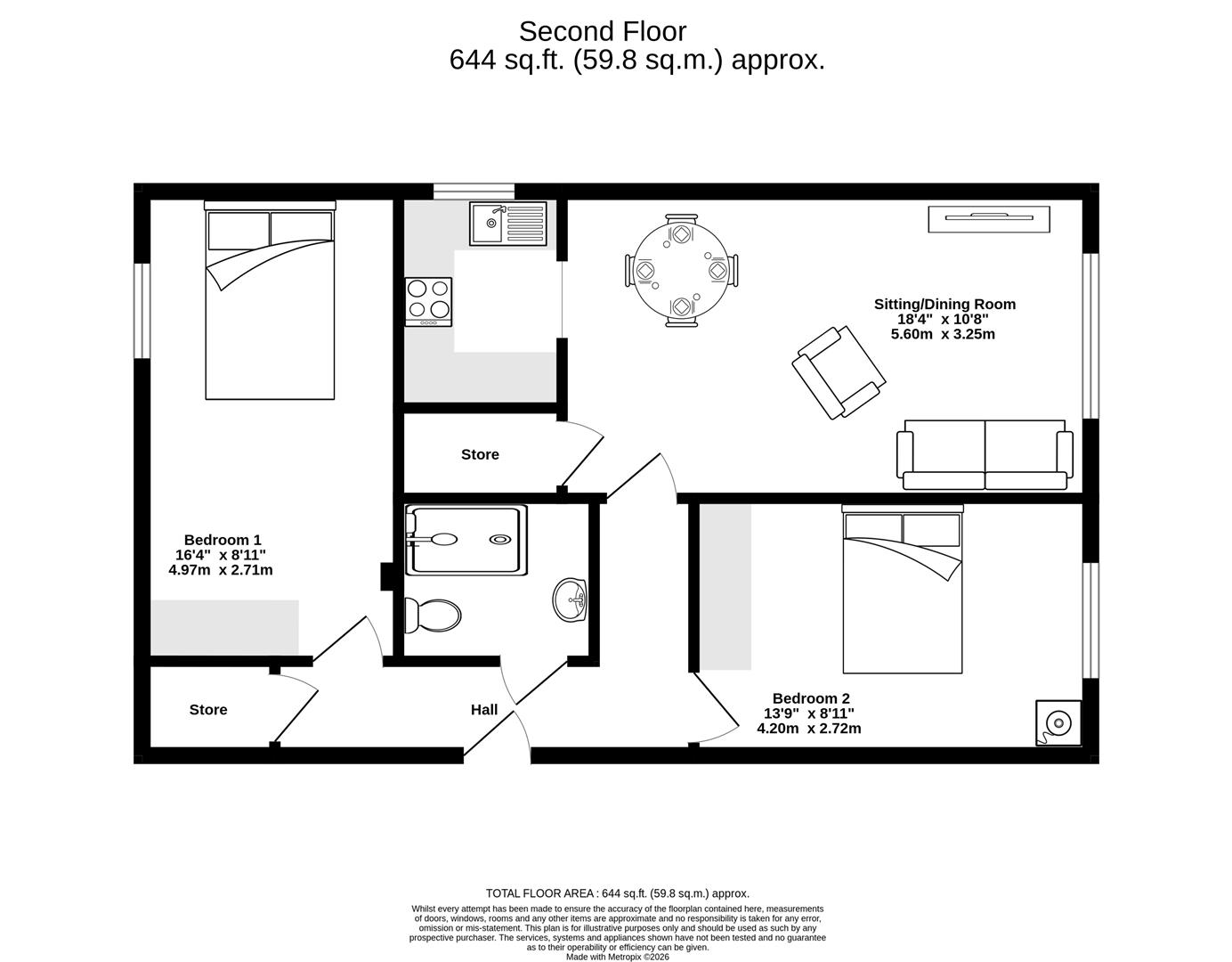 65, Homeyork House, Danesmead Close, York floorplan