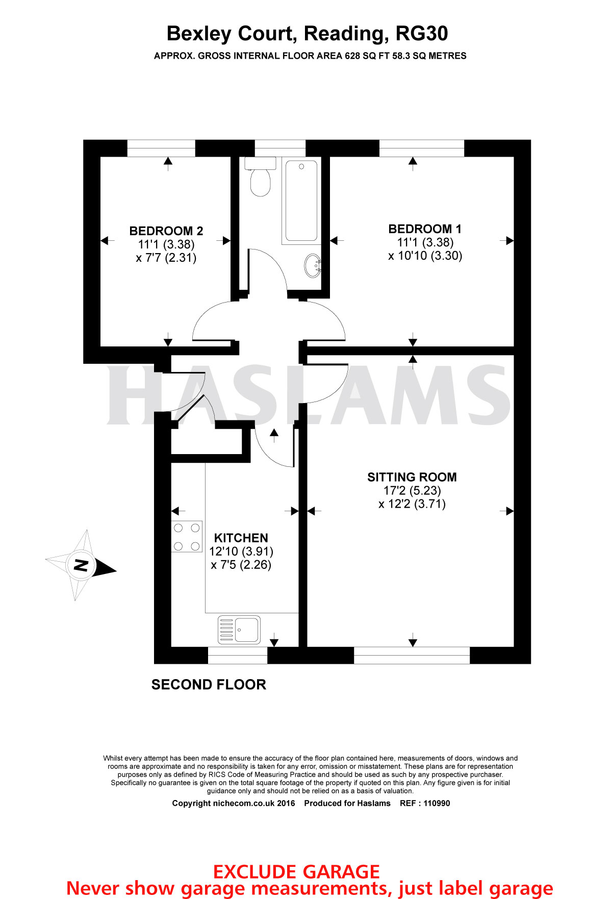 2 Bedrooms Flat to rent in Bexley Court, Reading RG30