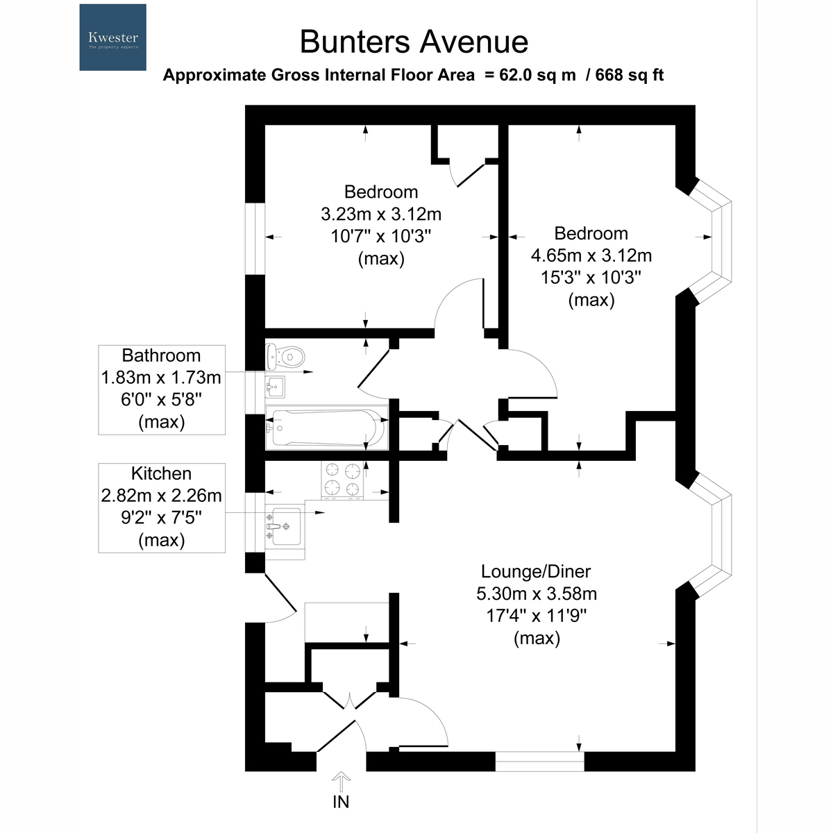 75, Bunters Avenue, Southend-on-sea floorplan