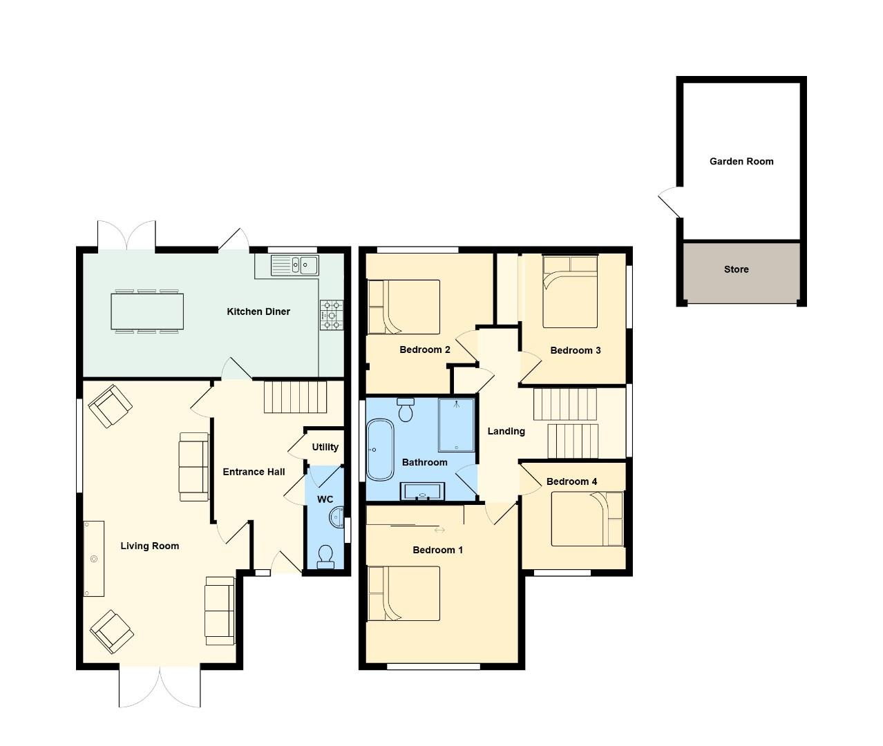 6, Elm Close, Penarth floorplan