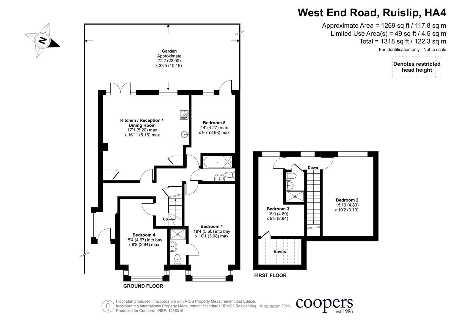 318, West End Road, Ruislip floorplan