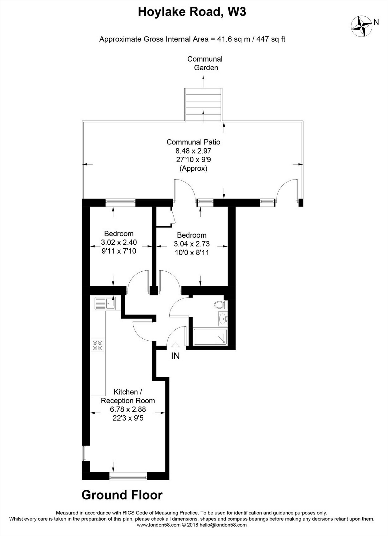 2 Bedrooms Flat to rent in Hoylake Road, London W3