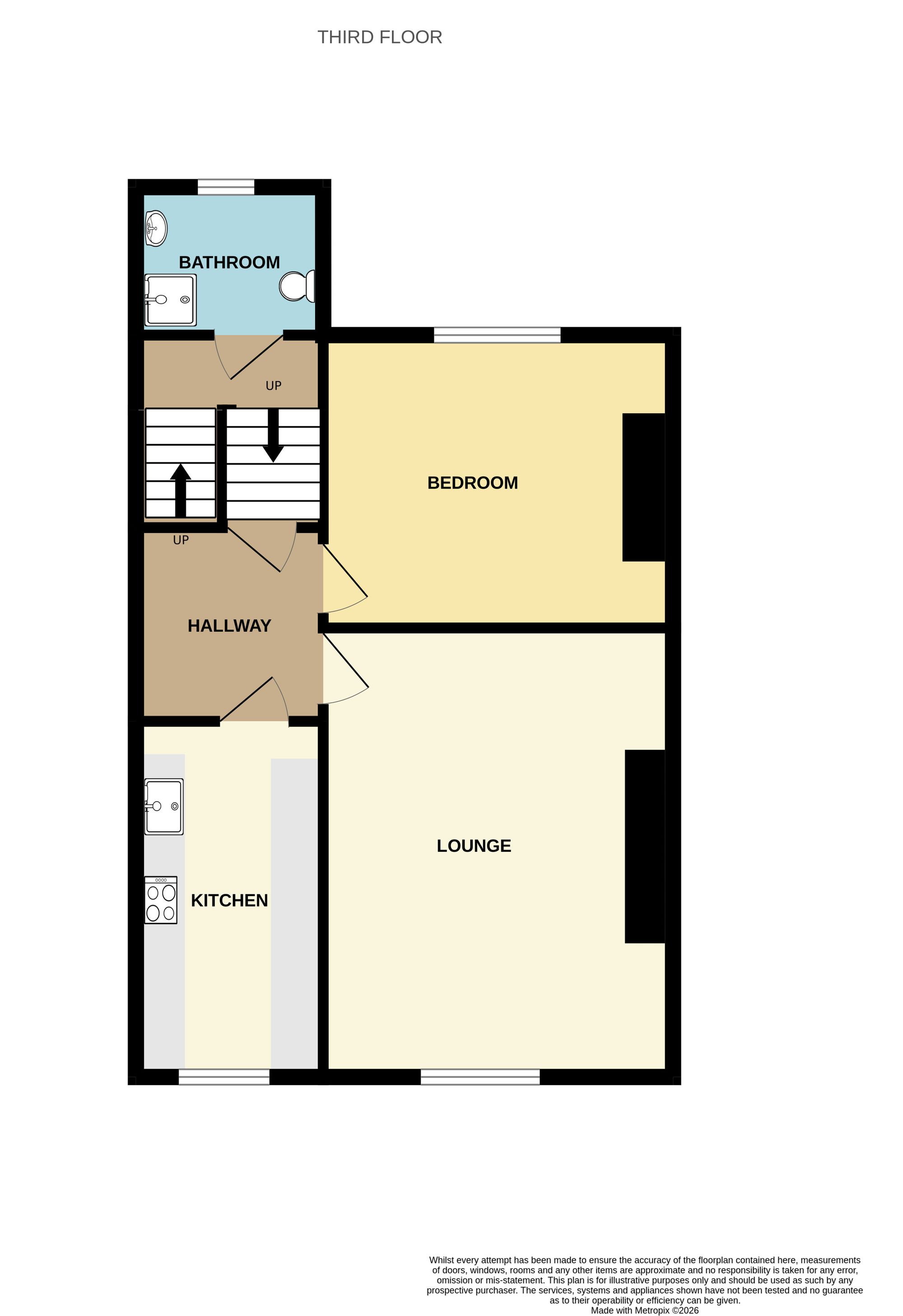 Third Floor Flat, 24 Aberdeen Walk, Scarborough floorplan