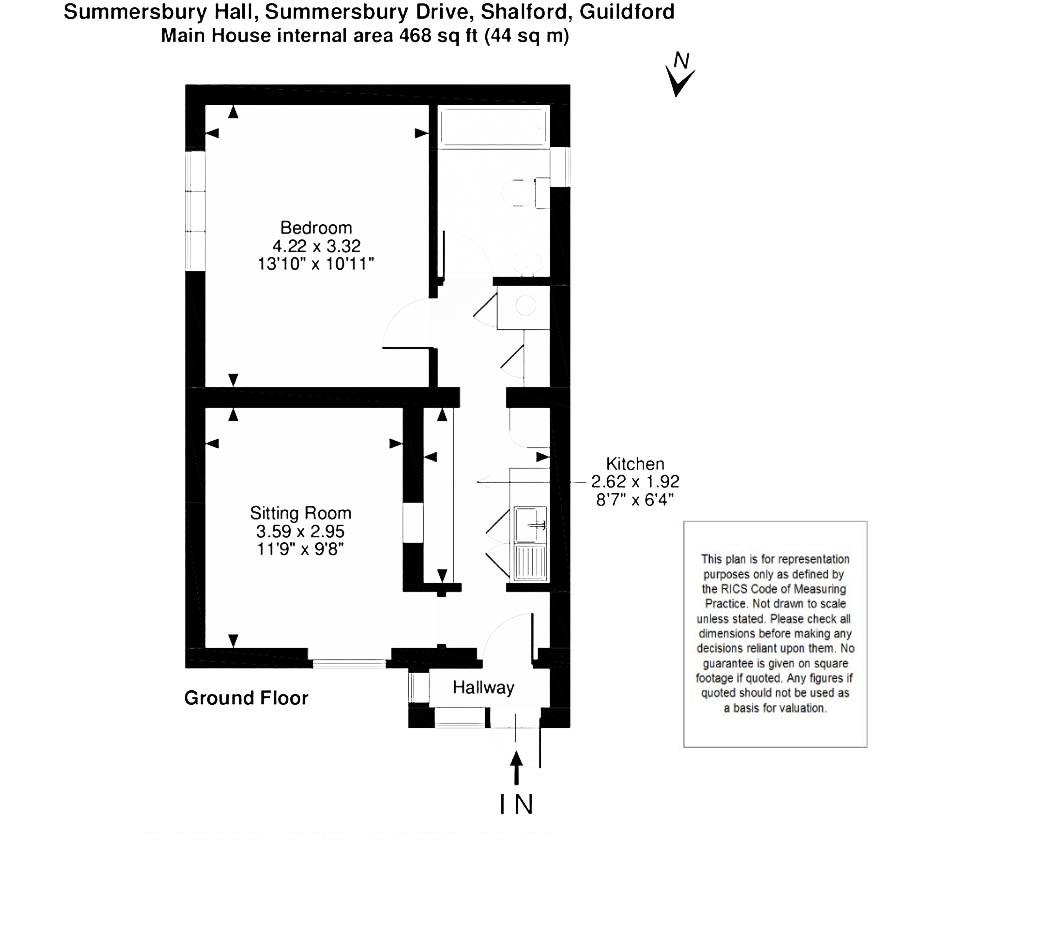 1 Bedrooms Flat to rent in Shalford, Guildford, Surrey GU4