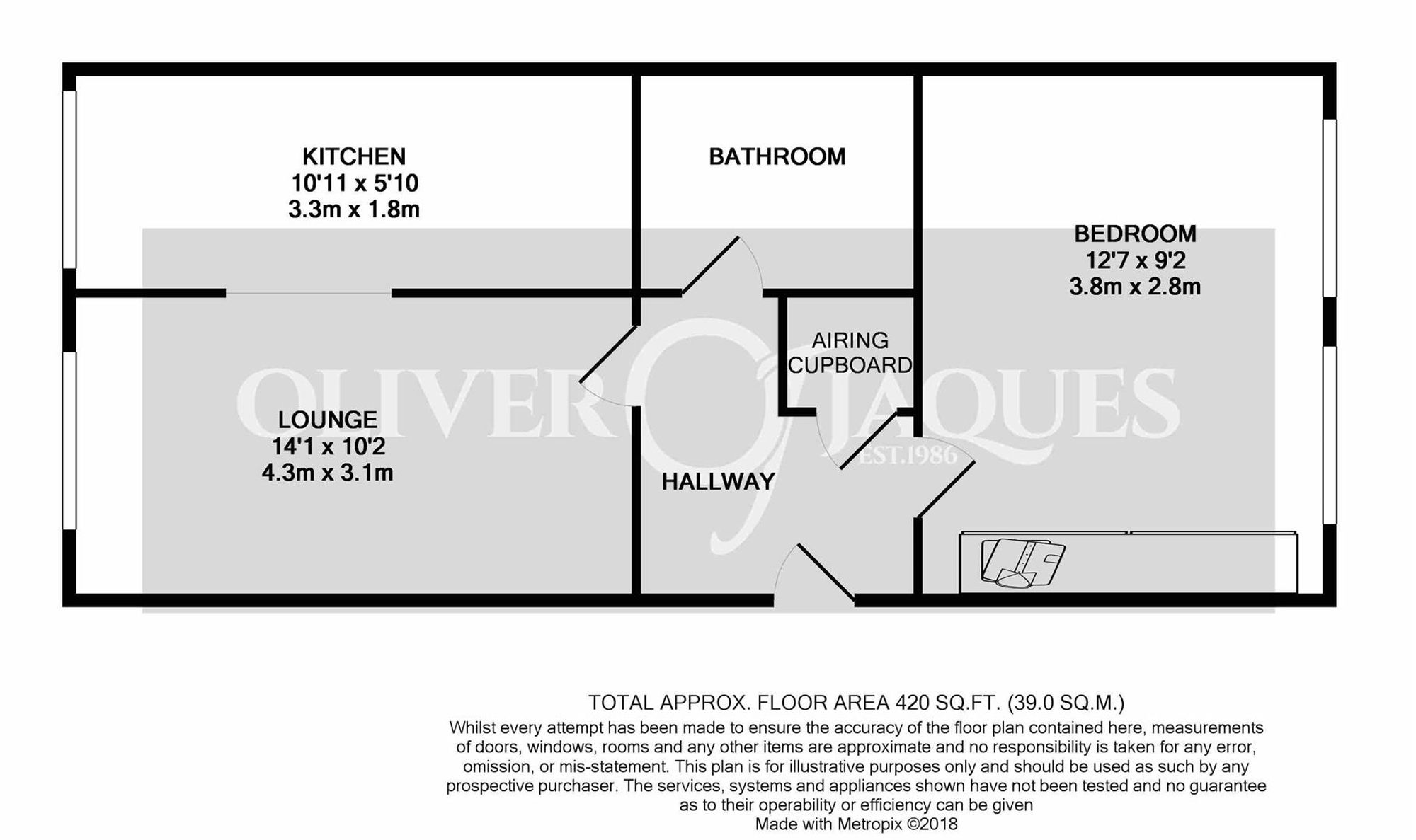 Flat H, 1 Transom Close, London floorplan
