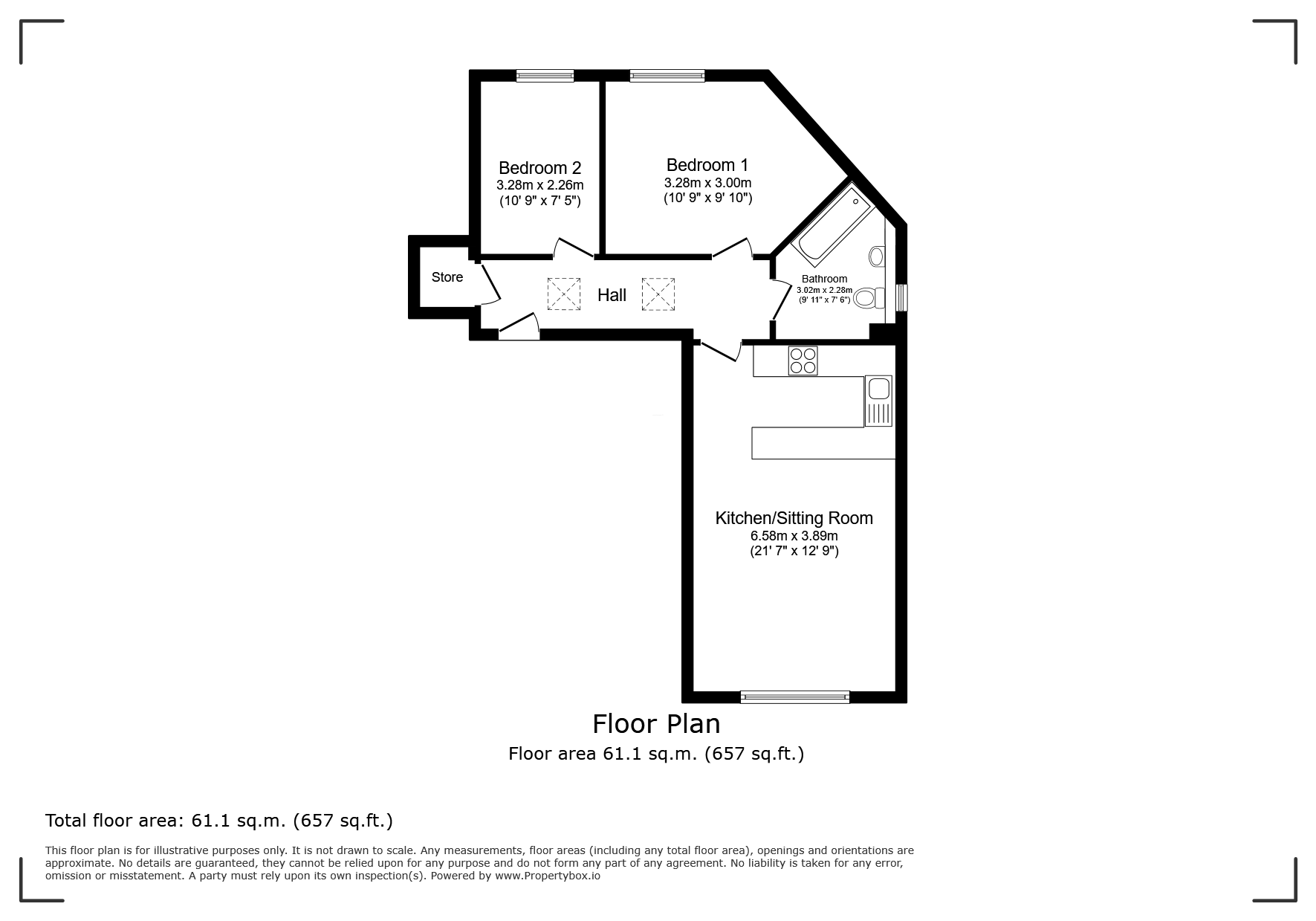 Flat 7, Farnham floorplan