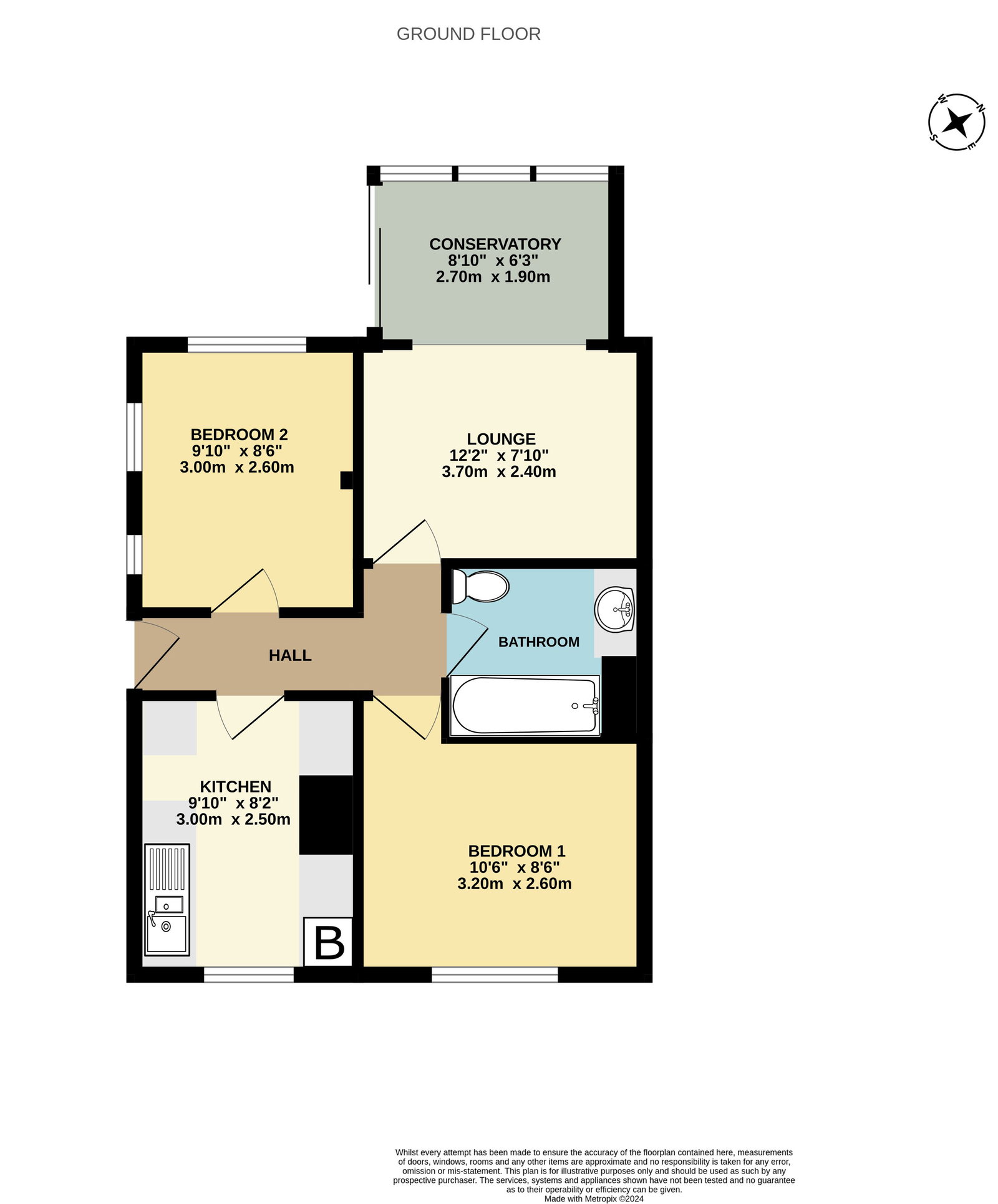 3, Meadow Road, Budleigh Salterton floorplan
