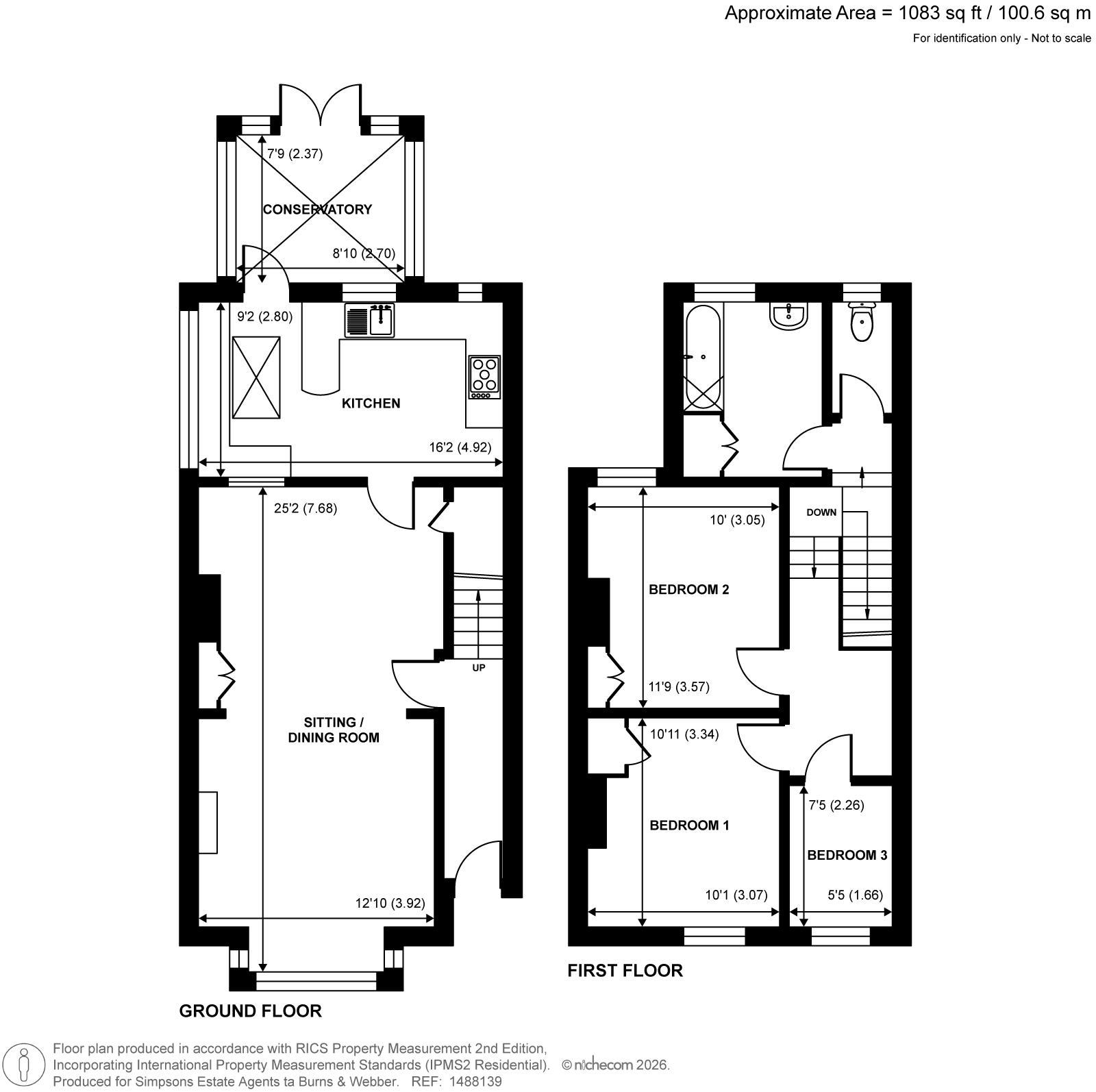 6, Northfield, Godalming floorplan