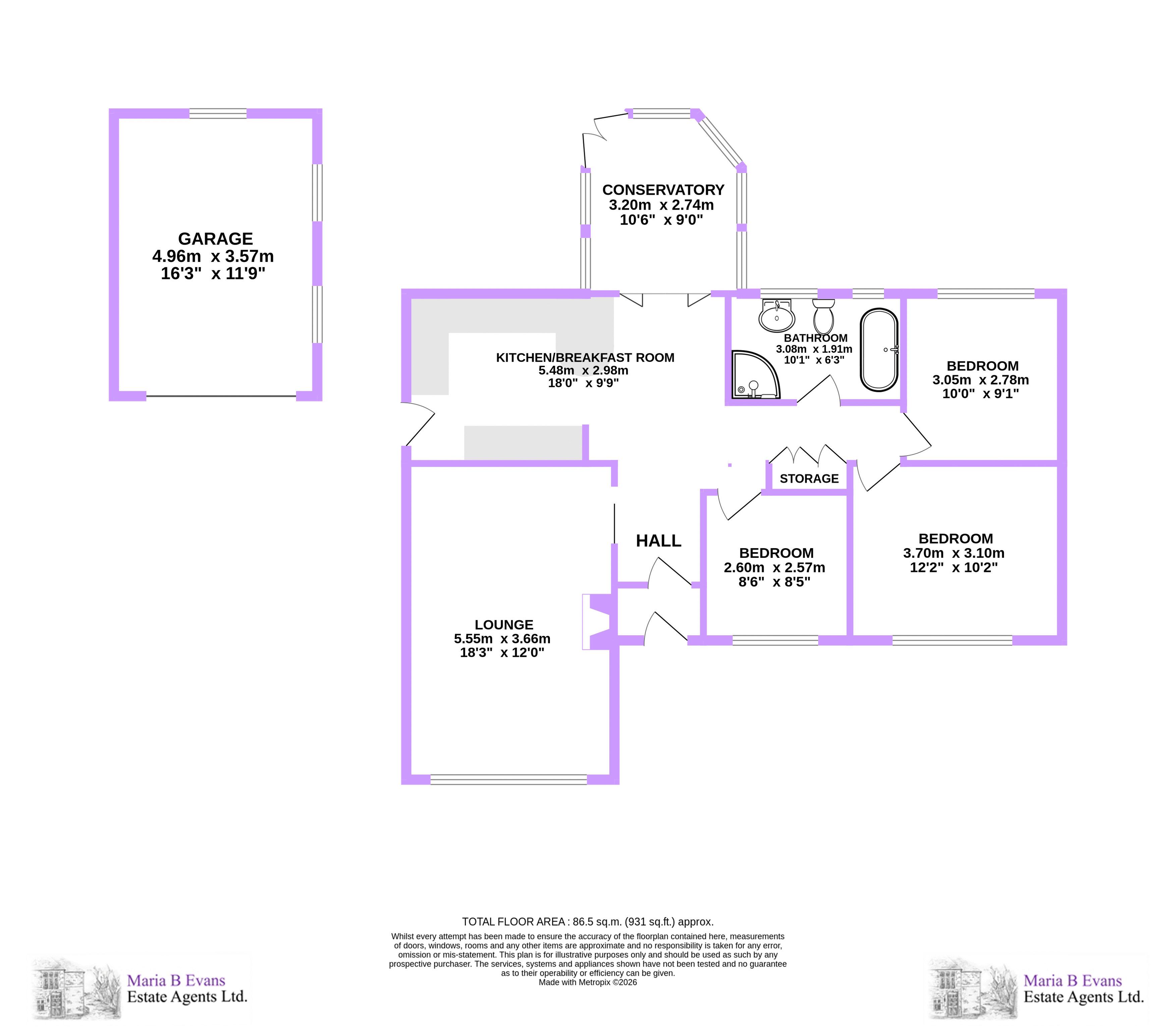 Briardene, Butterworth Brow, Chorley floorplan