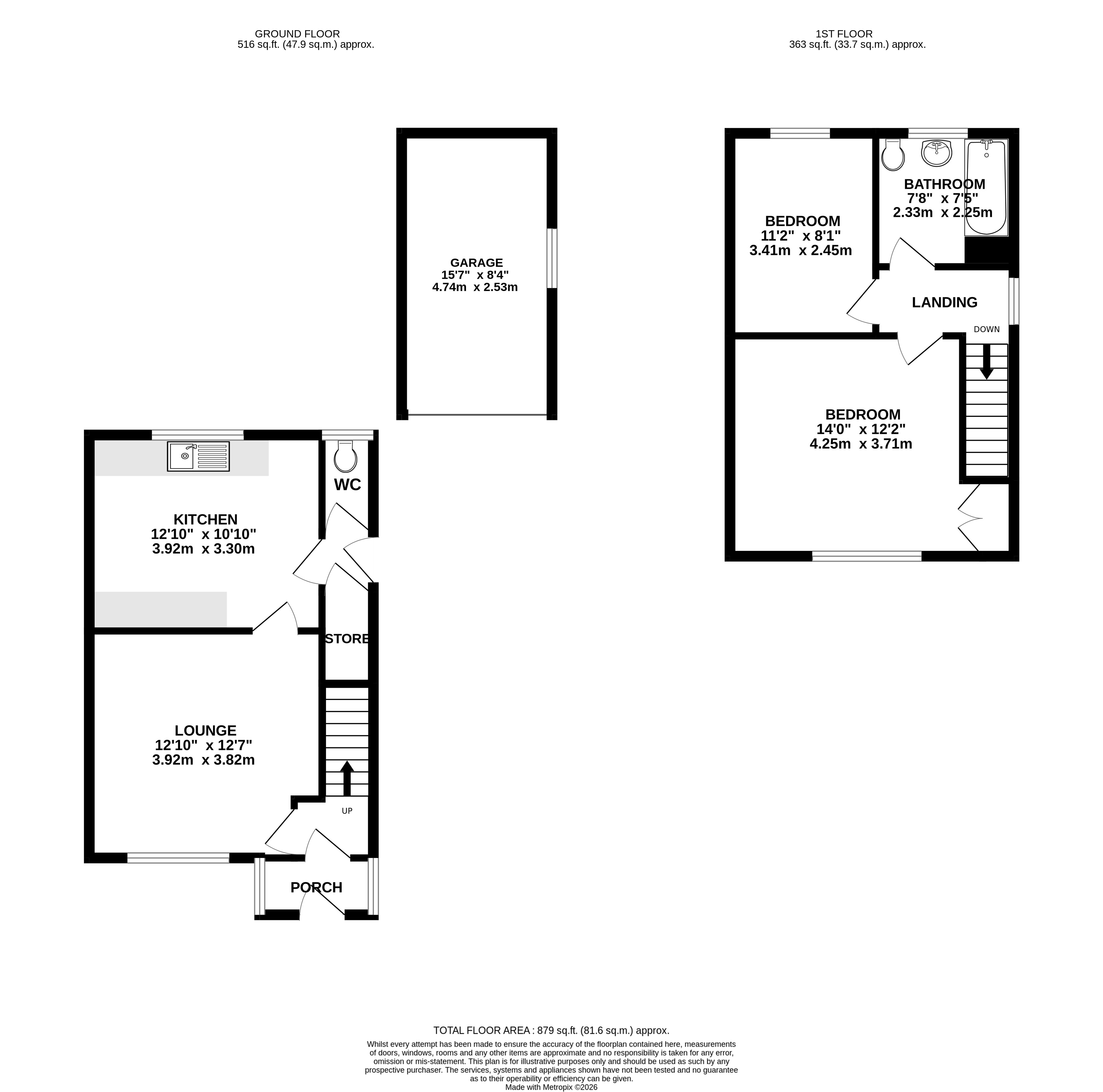 46, Bunny Lane, Nottingham floorplan