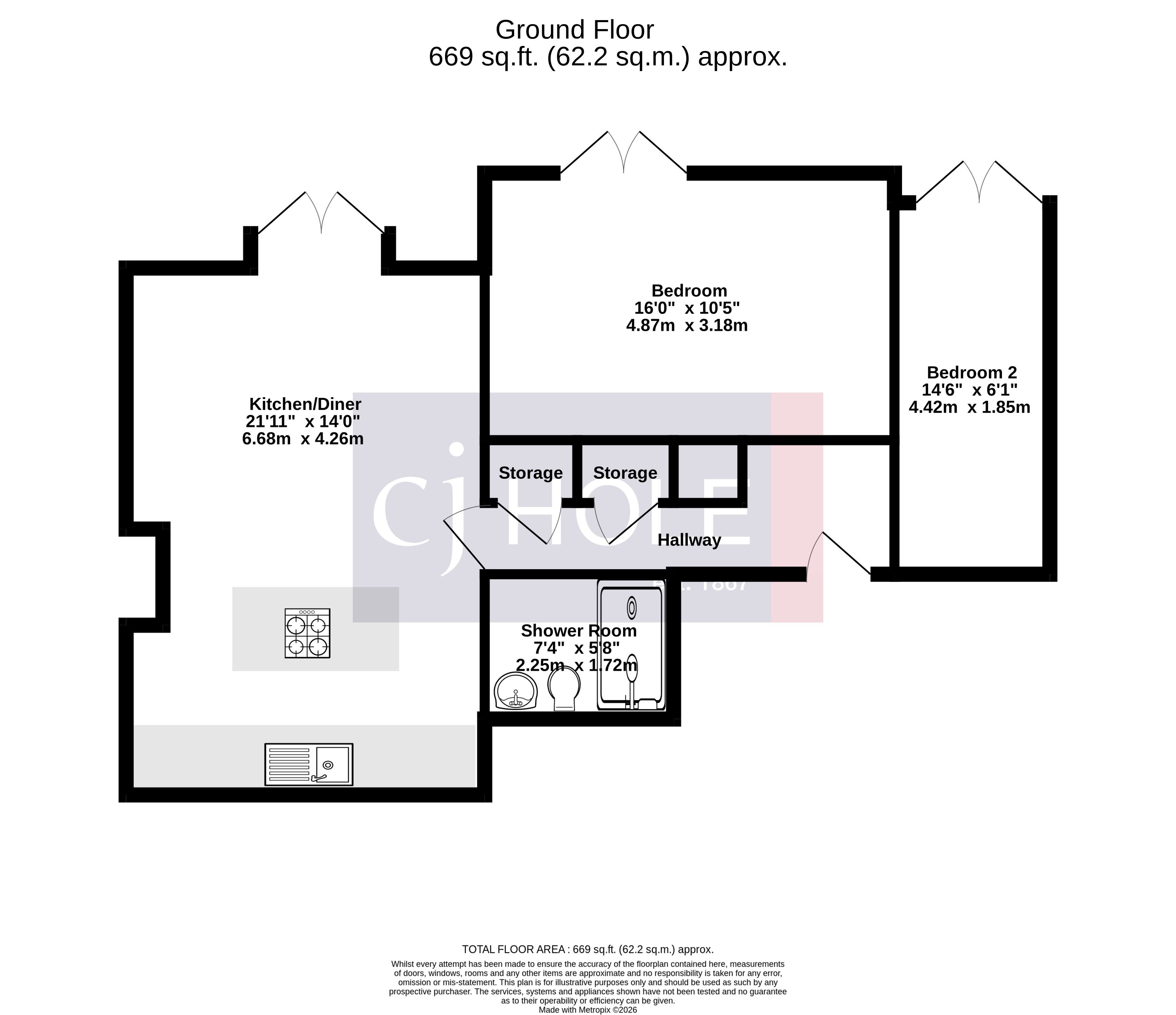 Flat 3, 13, Uphill Road North, Weston-super-Mare floorplan