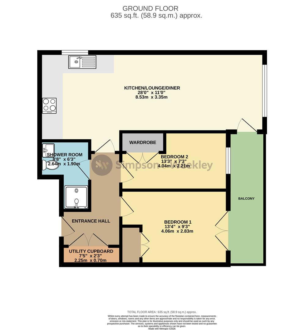 Flat 3, 8 Higham Road, Rushden floorplan