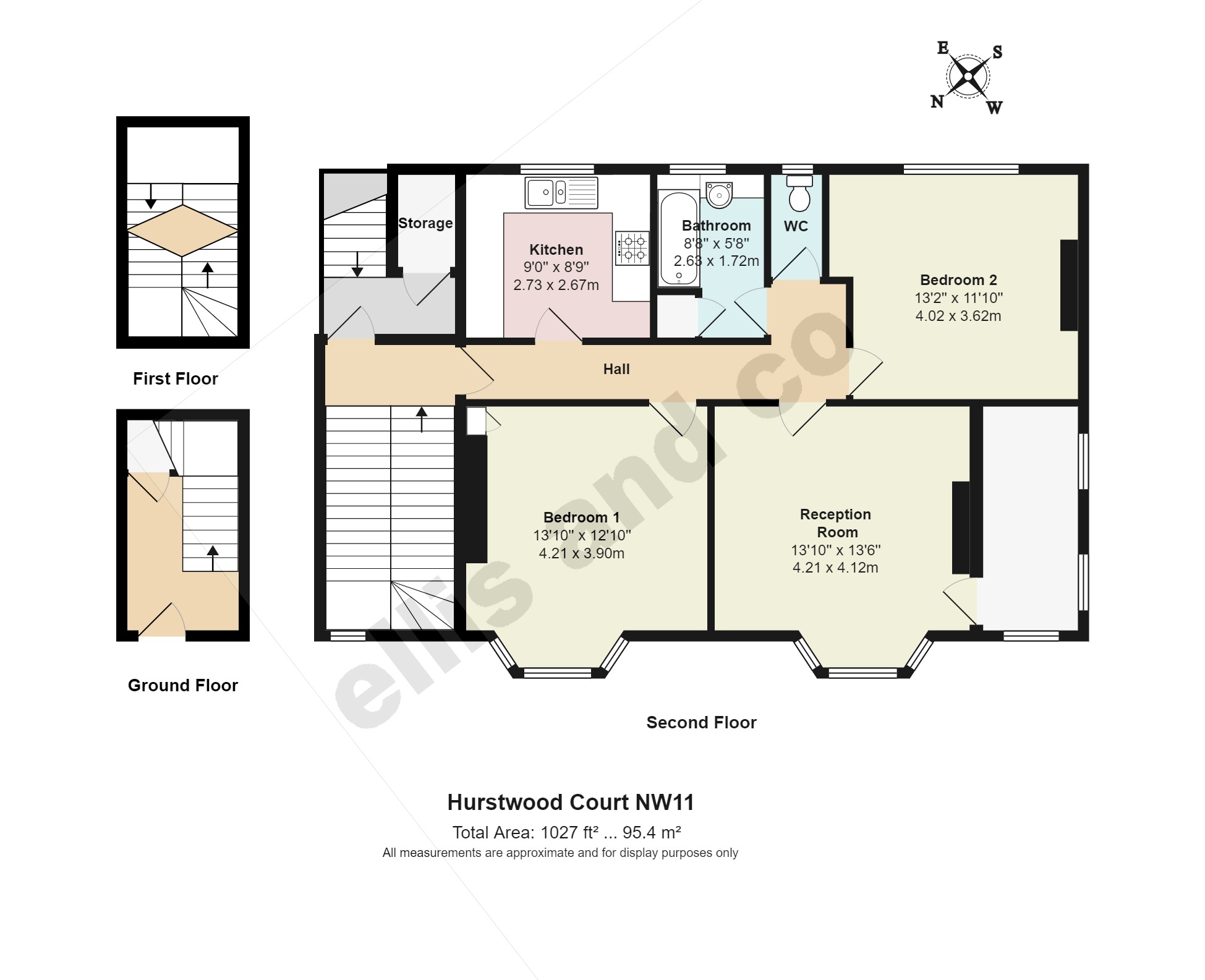 14, Hurstwood Court, Finchley Road floorplan