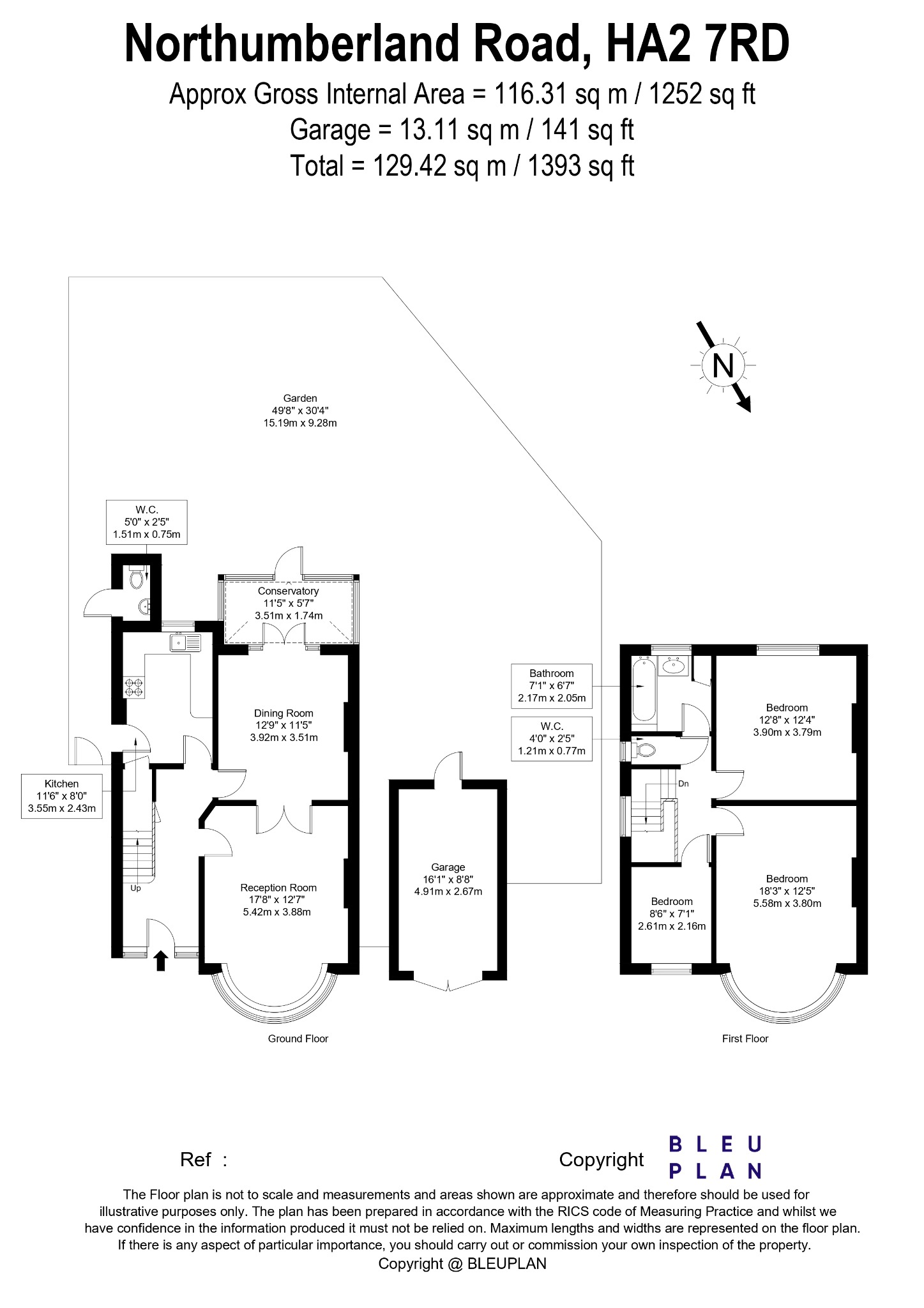 42 Northumberland Road, Harrow, Greater London floorplan