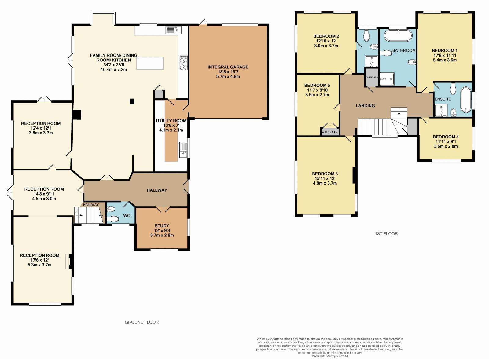 5 Bedrooms Detached house to rent in Park Road, Oxted RH8