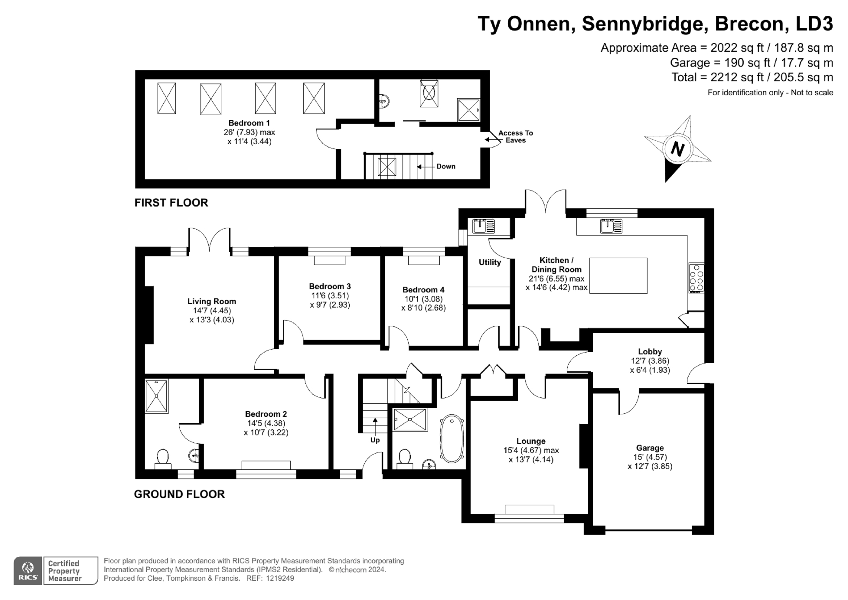 Ty Onnen, Sennybridge, Brecon floorplan