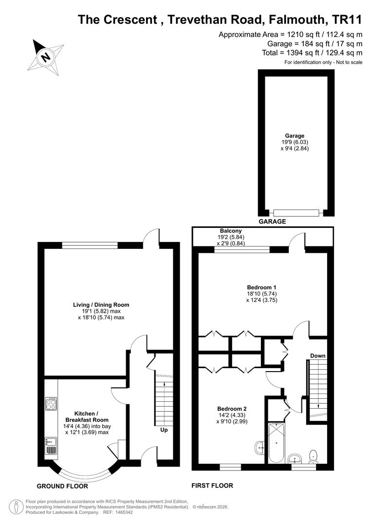 14 The Crescent, Trevethan Road, Falmouth floorplan