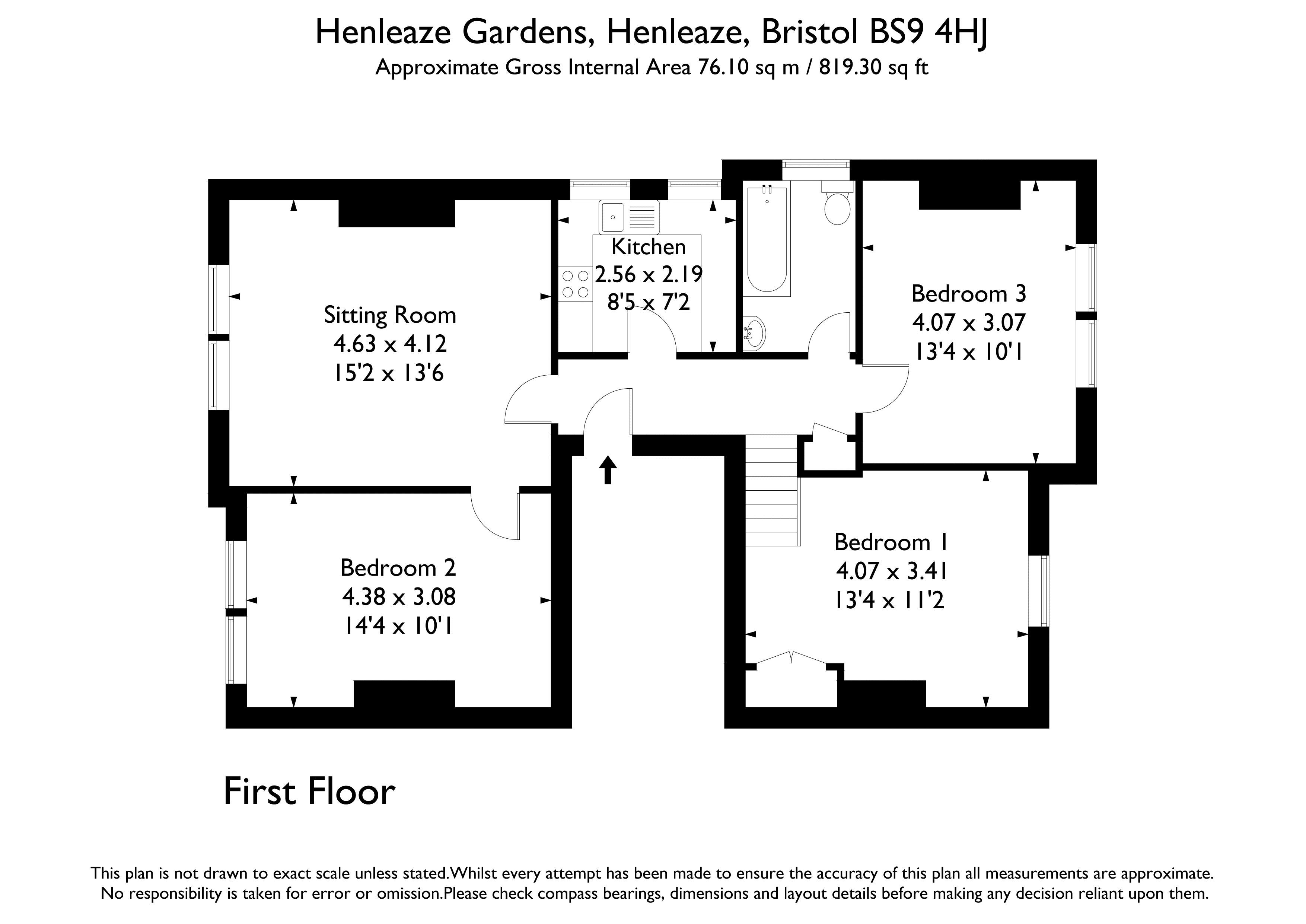 First Floor Flat, Flat 2, 10, Henleaze Gardens, Bristol floorplan