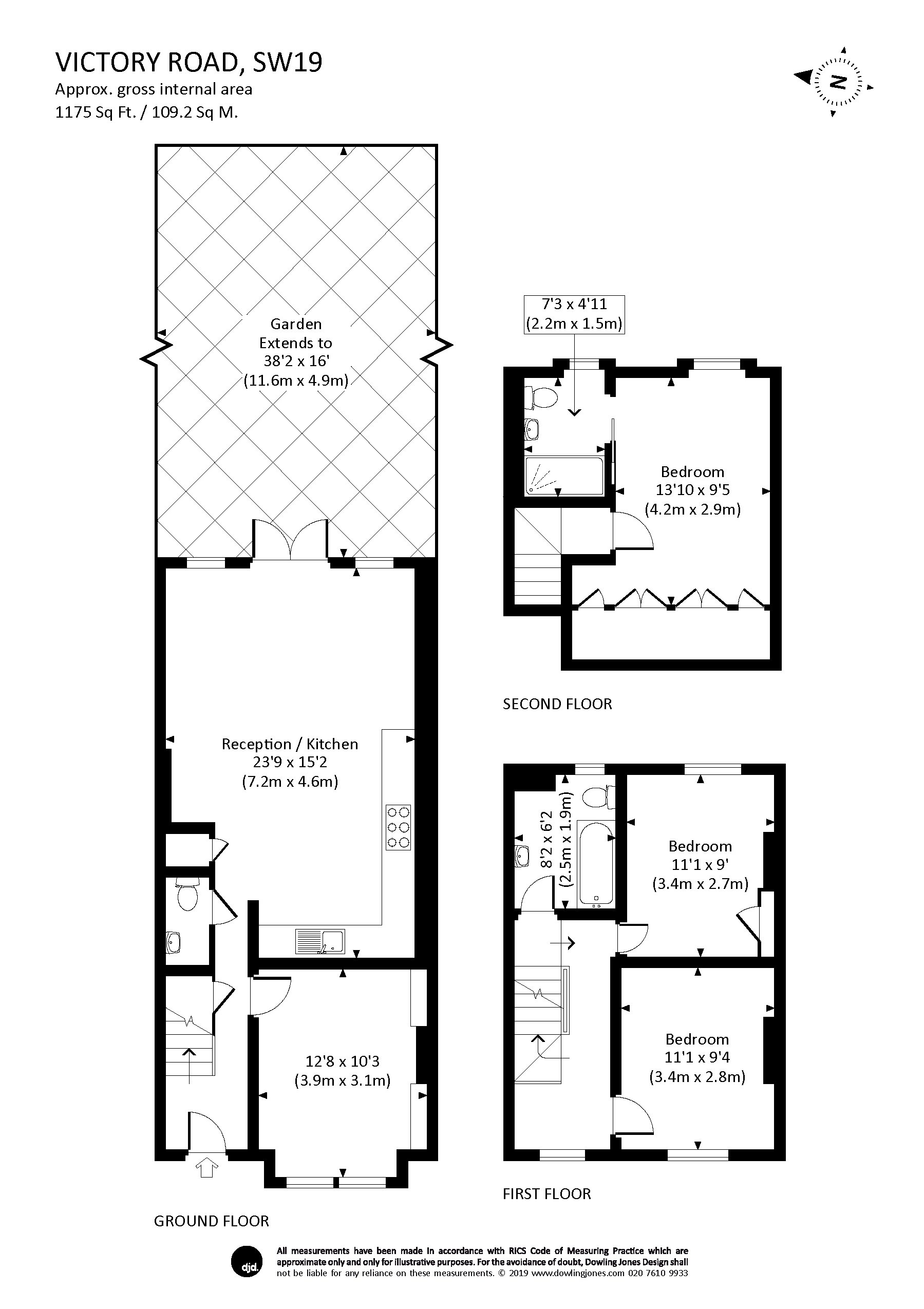 3 Bedrooms  to rent in Victory Road, London SW19