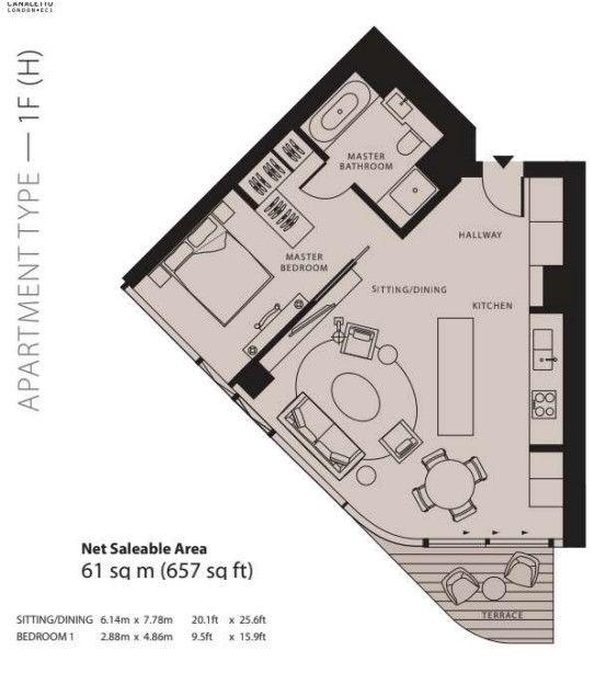 Canaletto, 257, City Road, London floorplan