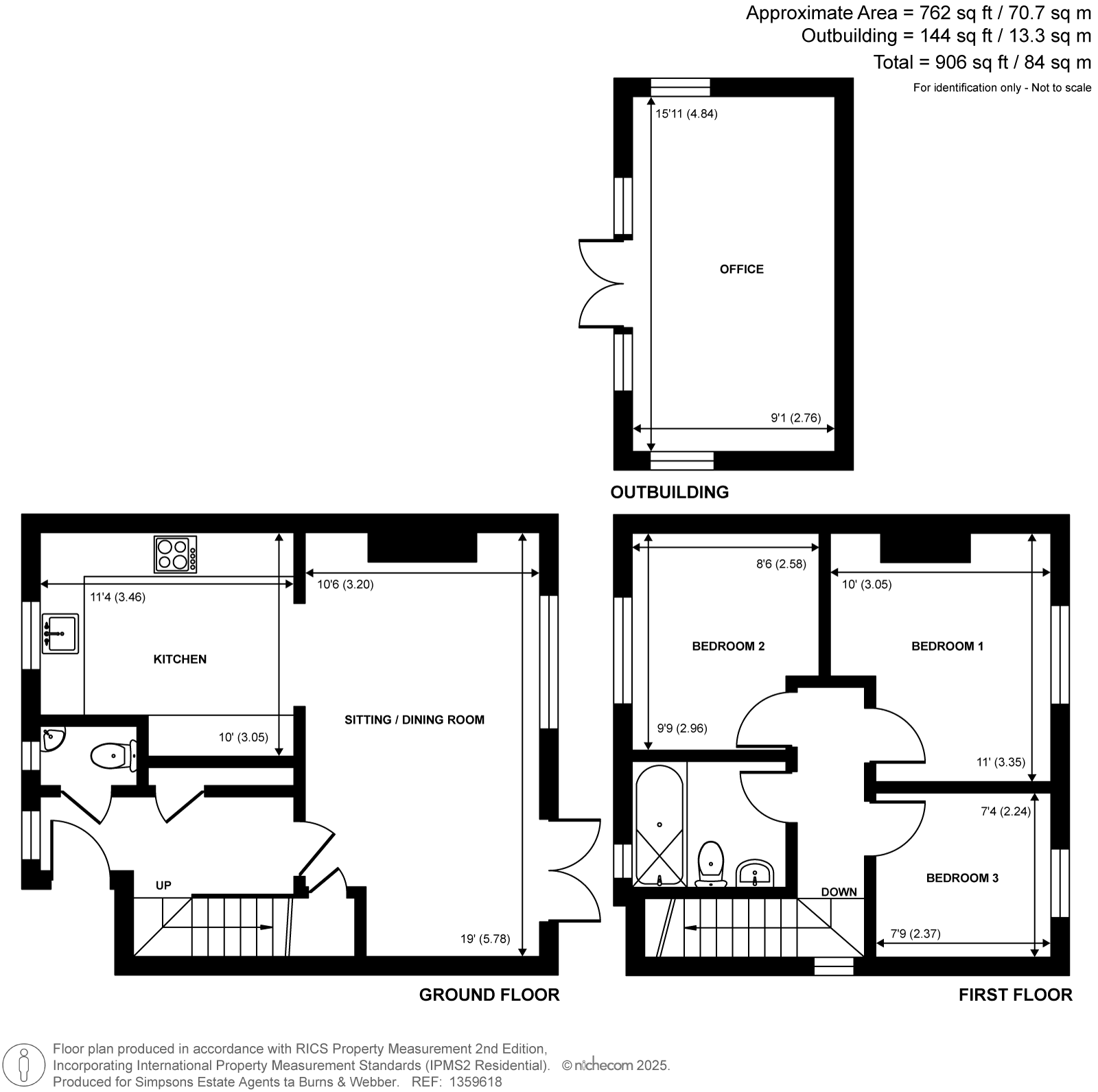 1 Heather Cottages,, Sunnydell Lane, Farnham floorplan