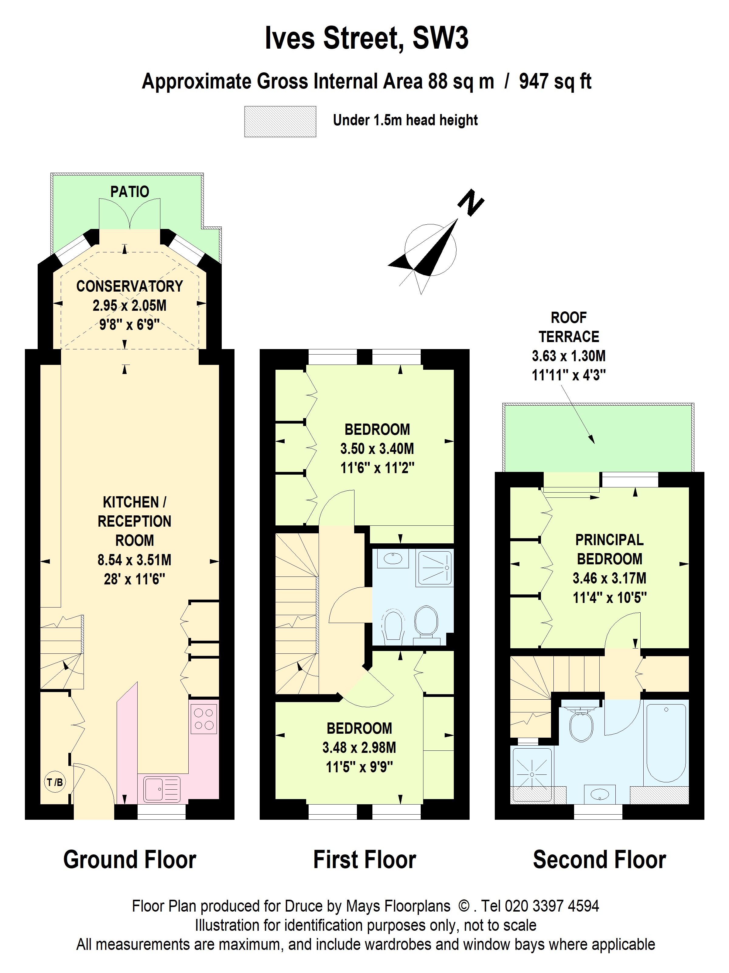 13, Ives Street, London floorplan