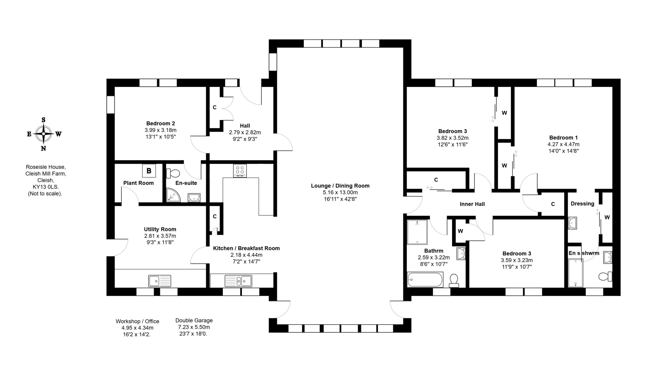 Roseisle House, Cleish Mill Farm, Cleish by Kinross floorplan
