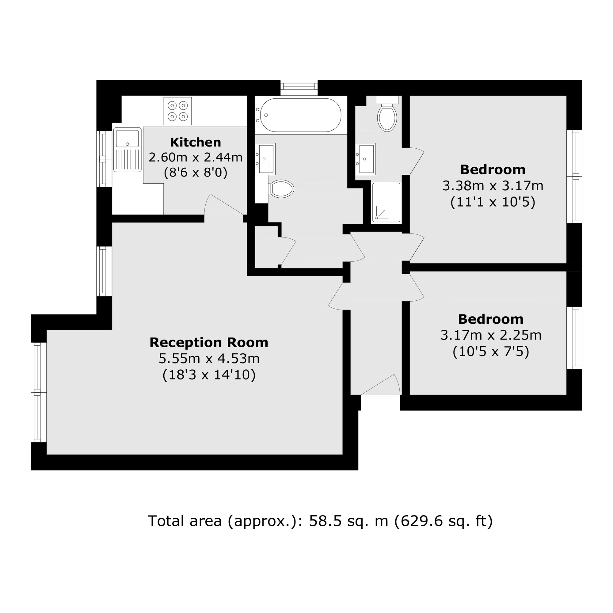 223, Macmillan Way, London floorplan