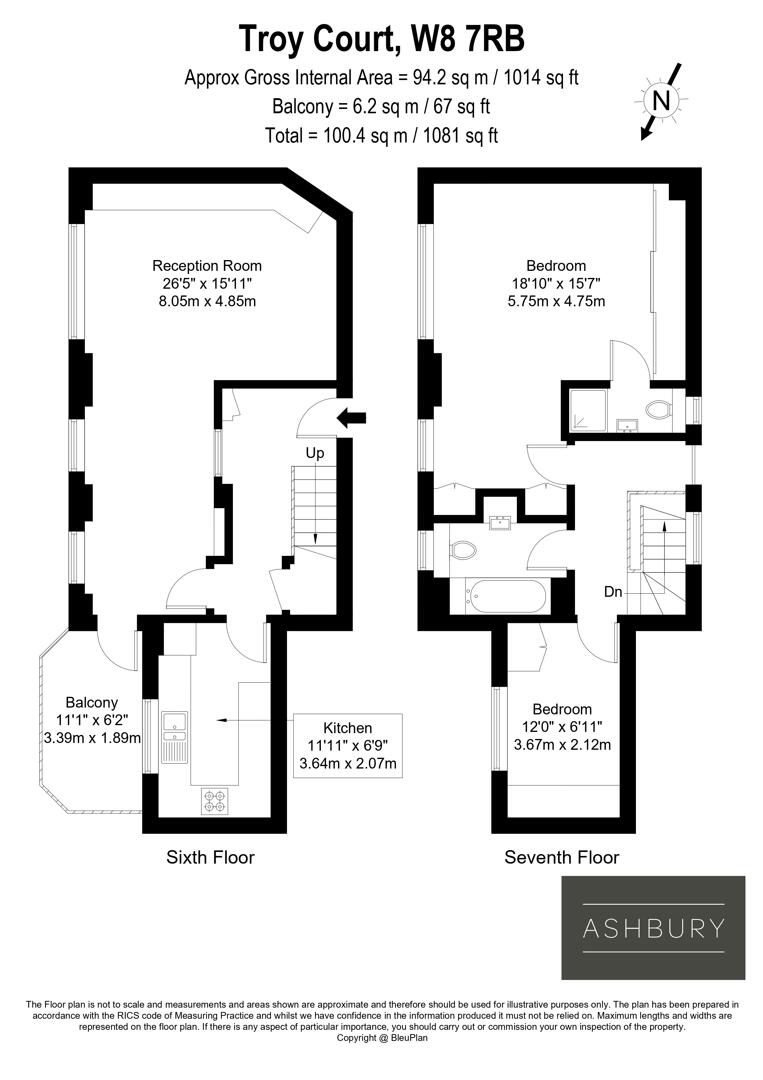 89 Troy Court, Kensington High Street, London floorplan