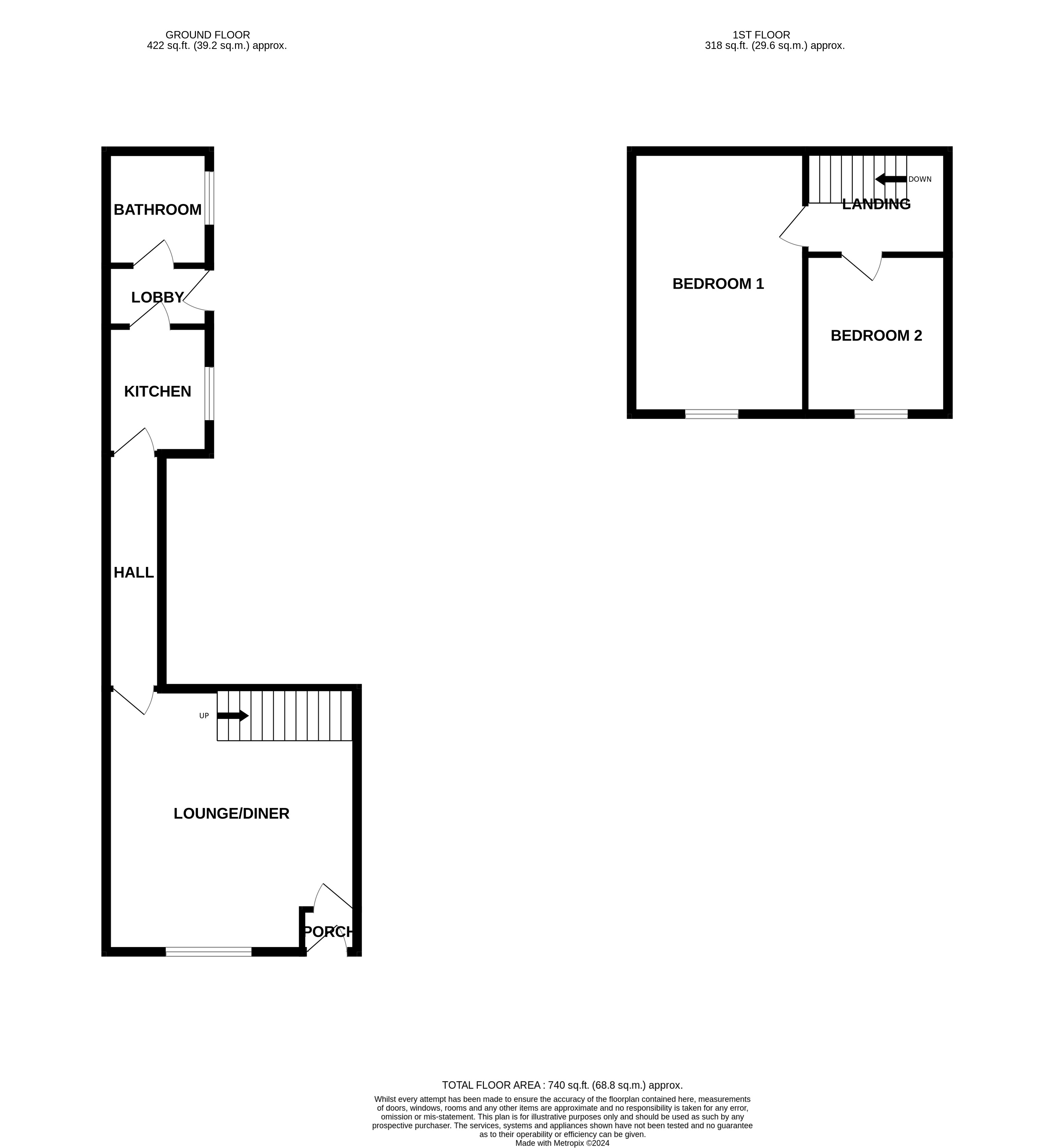 Frederick Street South, Meadowfield, Durham DH7, 2 bedroom terraced