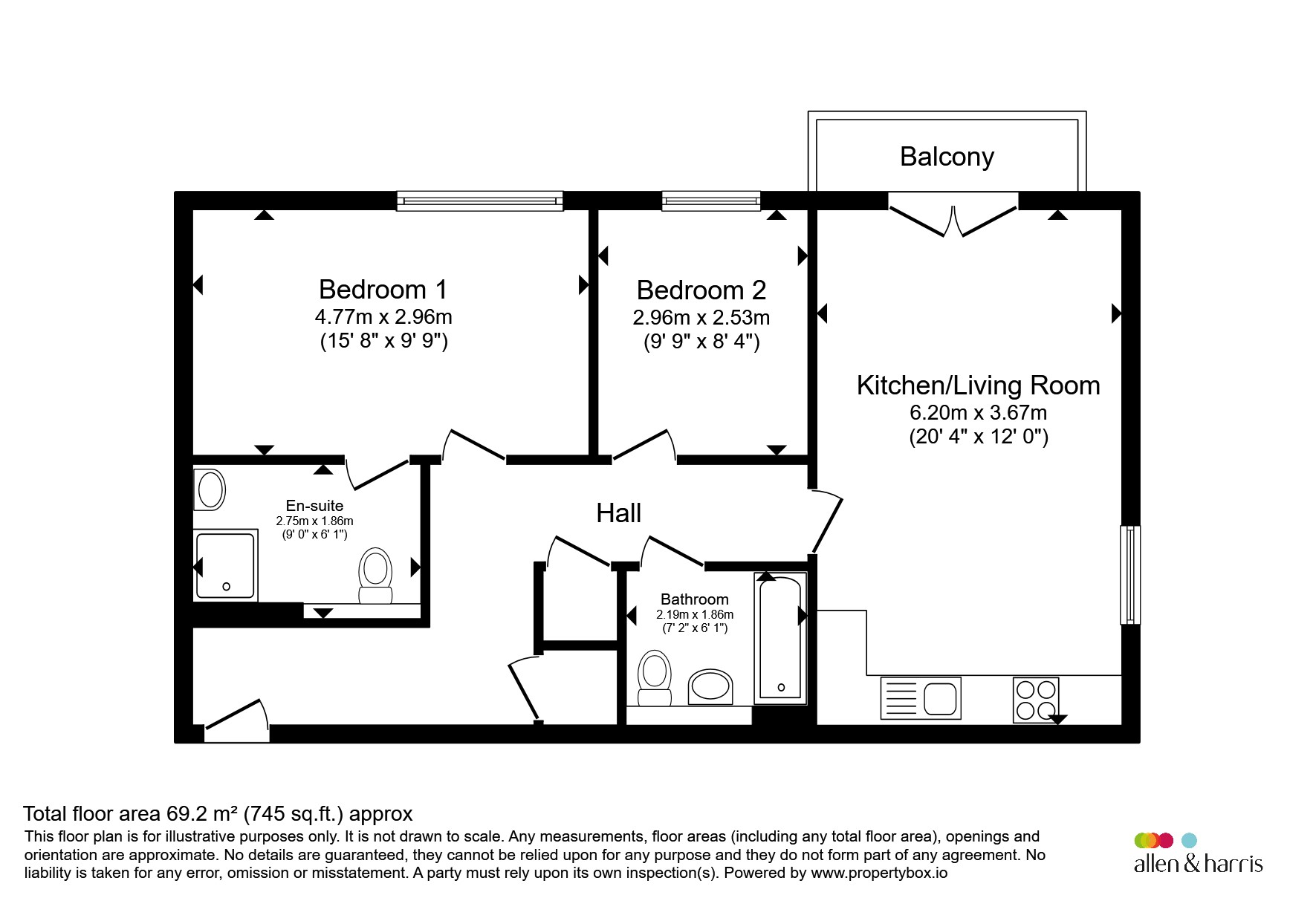 Flat 8, English Oak House, Hawkfield Road, Bristol floorplan