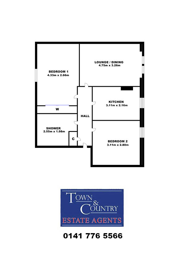 1/1 51, Castlefield Court, Millerston floorplan