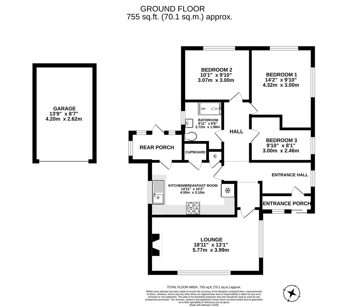 32, Ellerslie Close, Dorchester floorplan