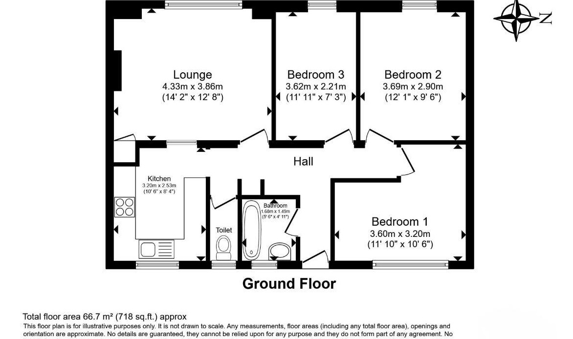 Flat 26 Grierson House,, Aldrington Road, Streatham floorplan