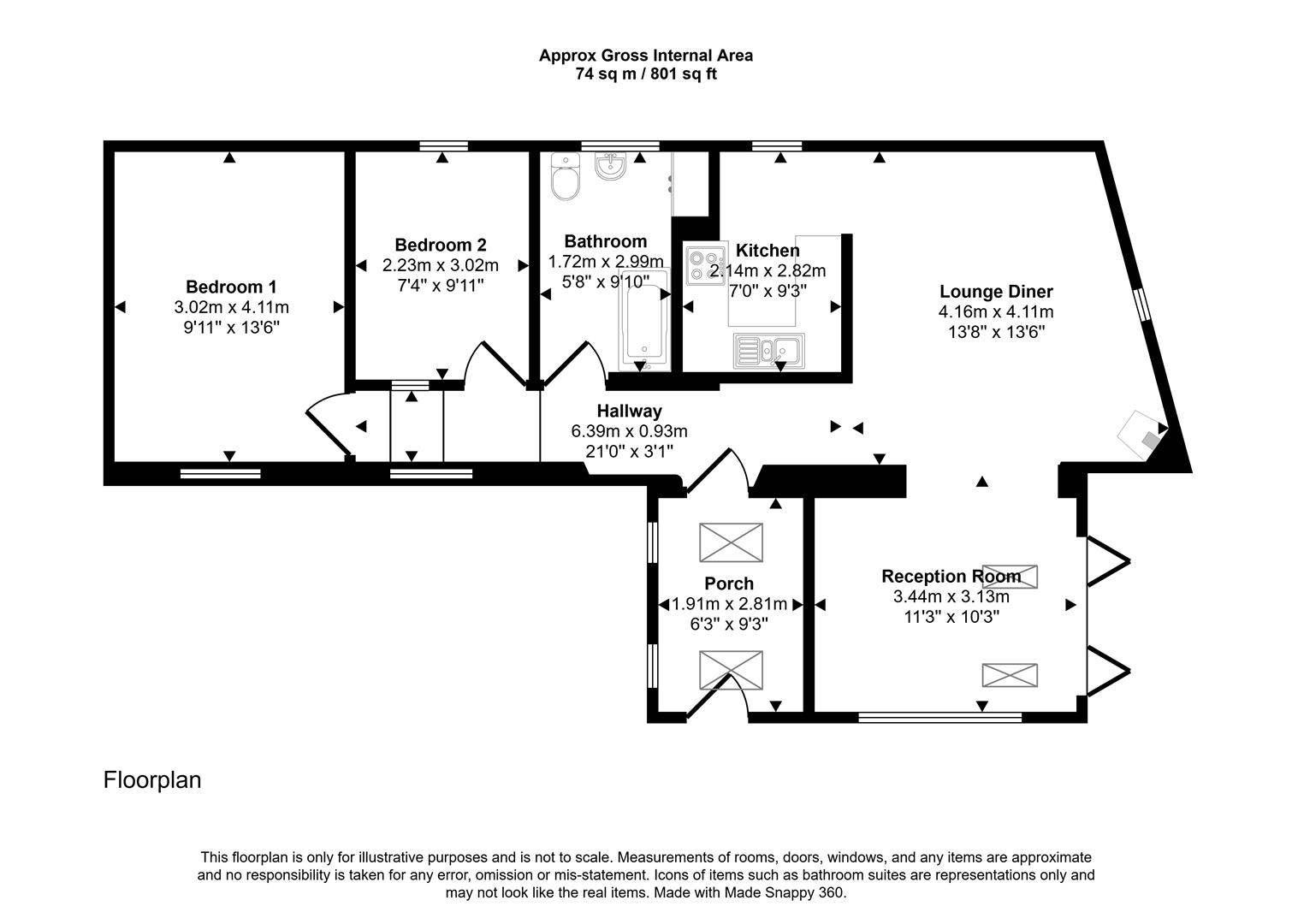 Beudy Bach, 1, The Haggard, Mathry floorplan