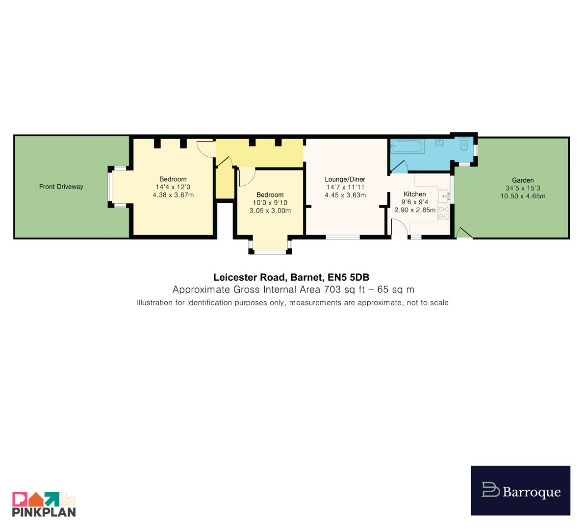 Lower Flat, 42, Leicester Road, Barnet floorplan