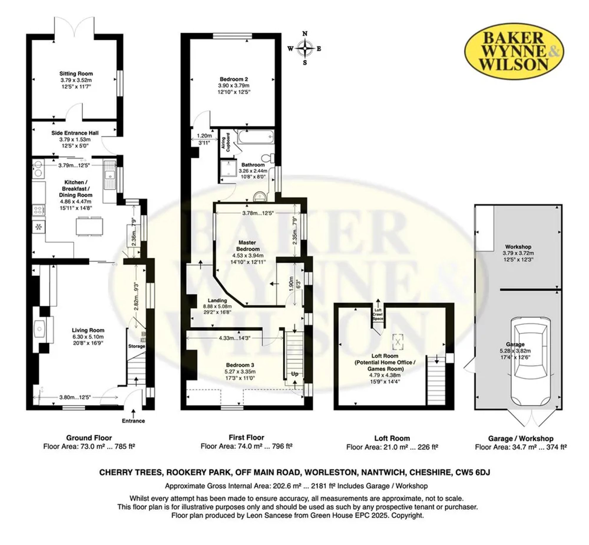 Cherry Trees Main Road, Nantwich floorplan