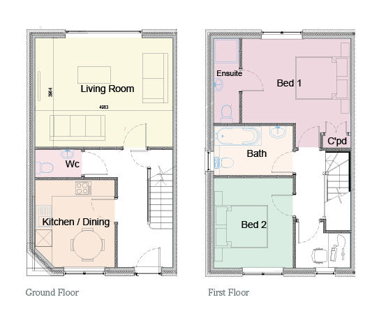 2 Bedrooms Semi-detached house for sale in Hawthorn Court, Peak Dale SK17