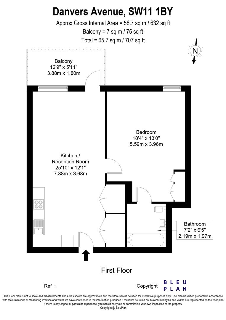 4 Folgate Apartments, 22 Dancers Avenue, London floorplan