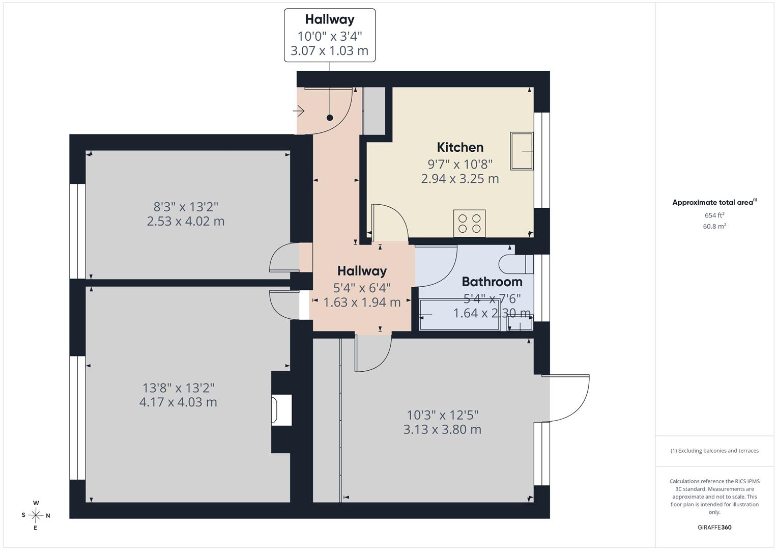 Flat 2, Reba Court, Saltdean, Brighton floorplan
