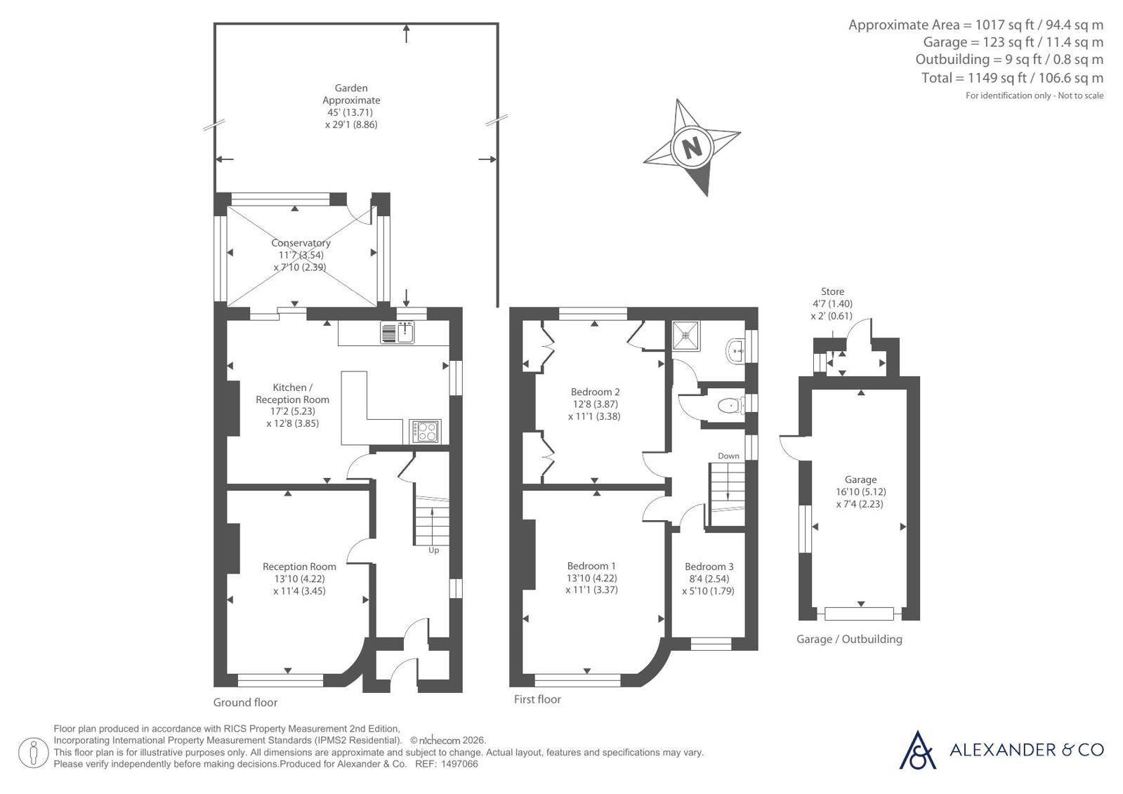 68, Meadway, Bedfordshire floorplan
