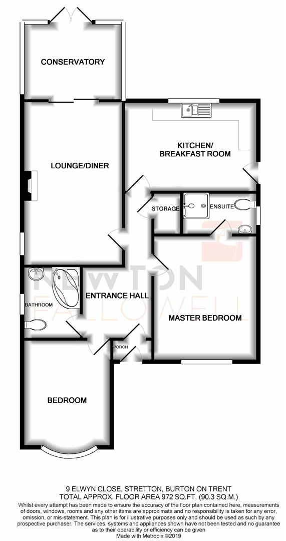 2 Bedrooms Detached bungalow for sale in Elwyn Close, Stretton, Burton-On-Trent DE13