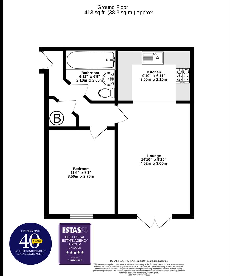 22, Trafalgar House, York floorplan