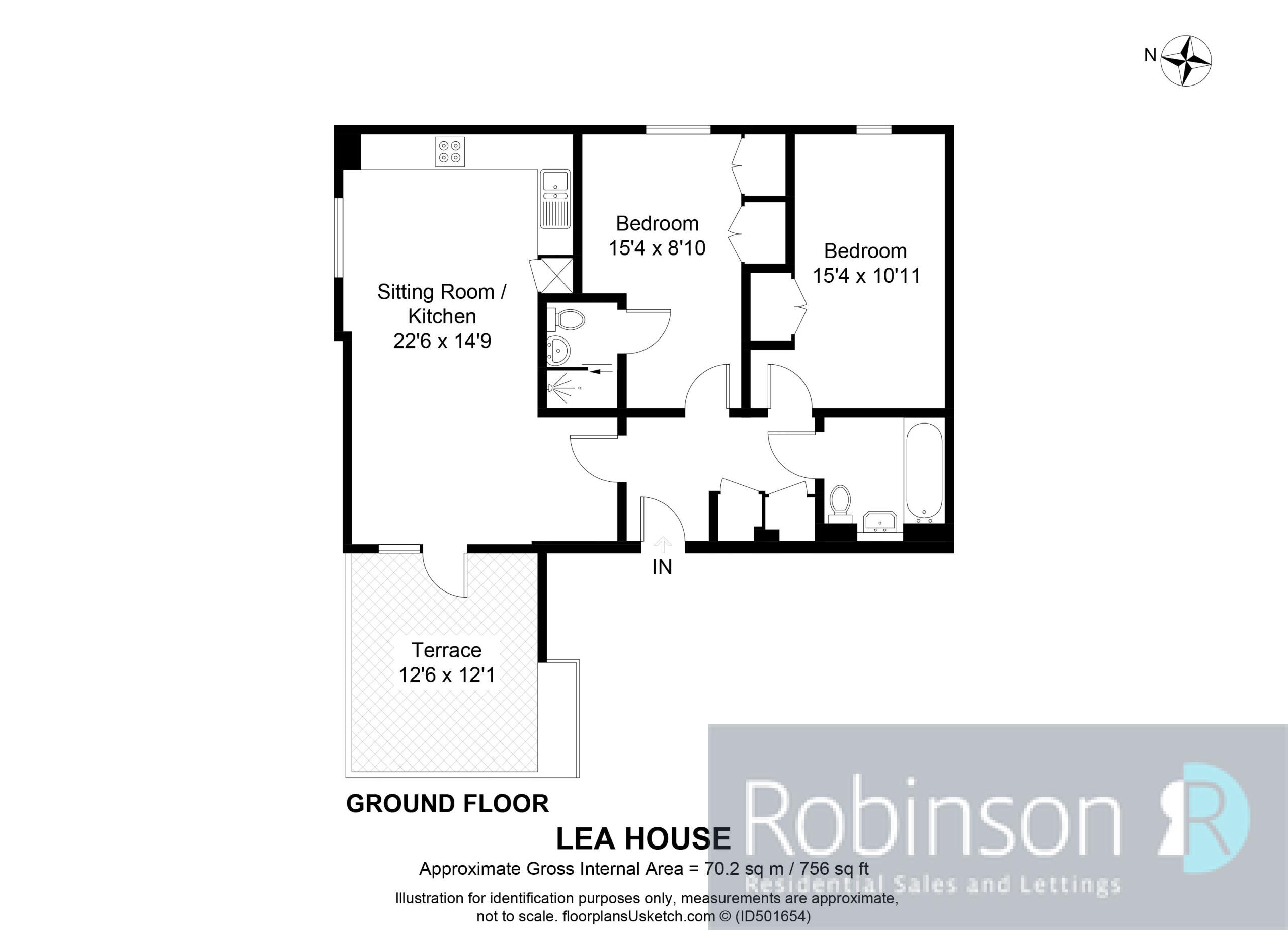 Flat 6, Lea House Kidwells Close, Maidenhead floorplan