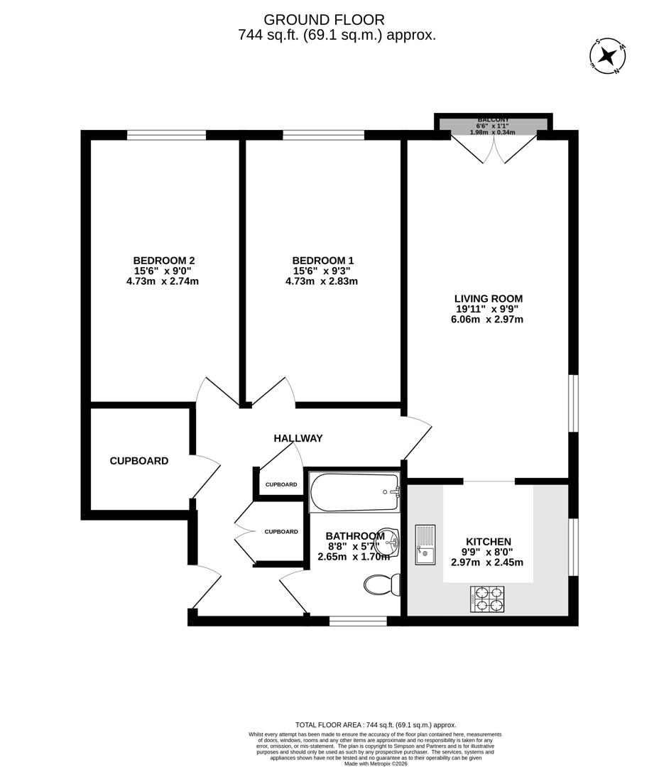 22, Campion Court, Stevenage floorplan