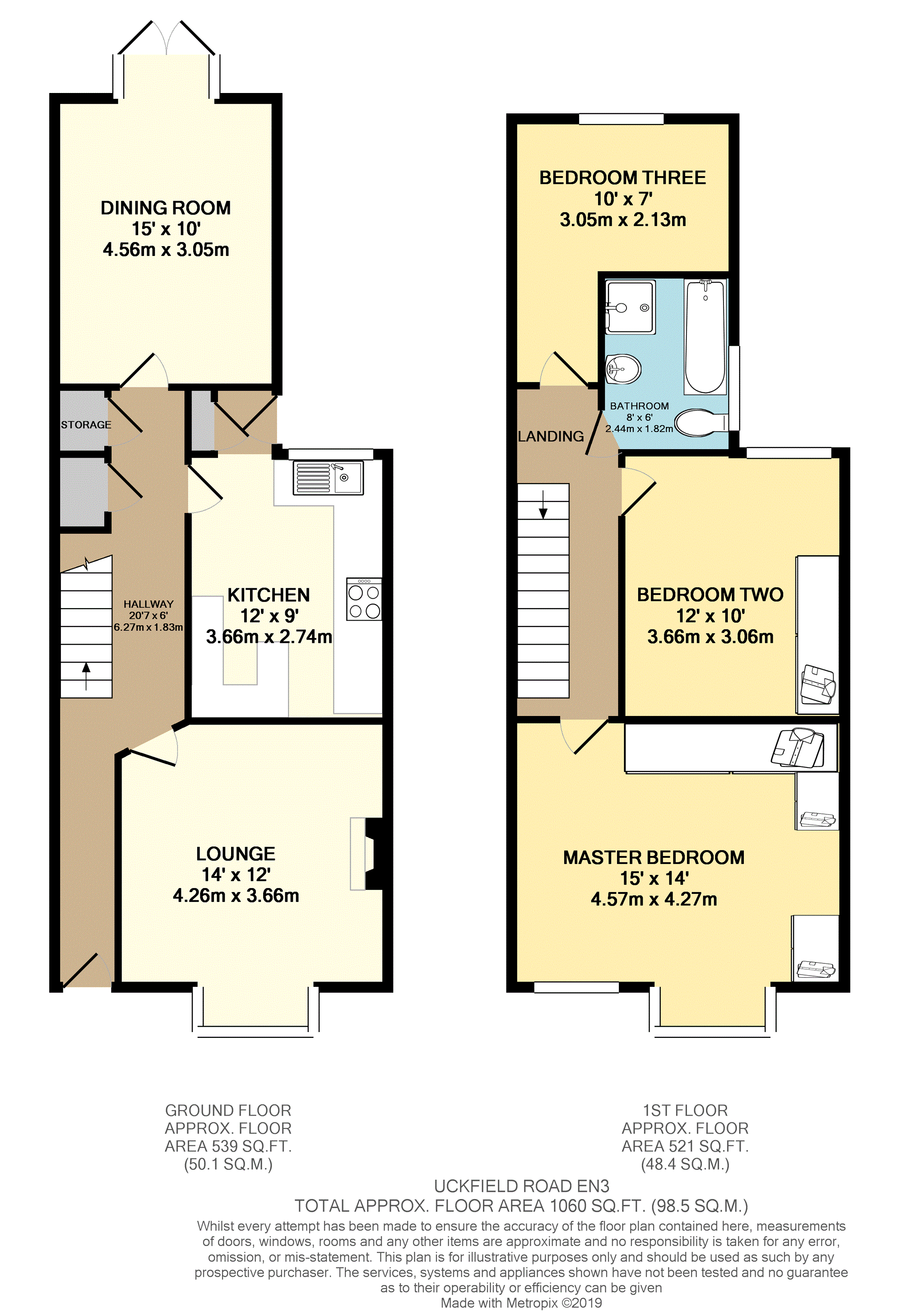 3 Bedrooms Semi-detached house for sale in Uckfield Road, Enfield EN3