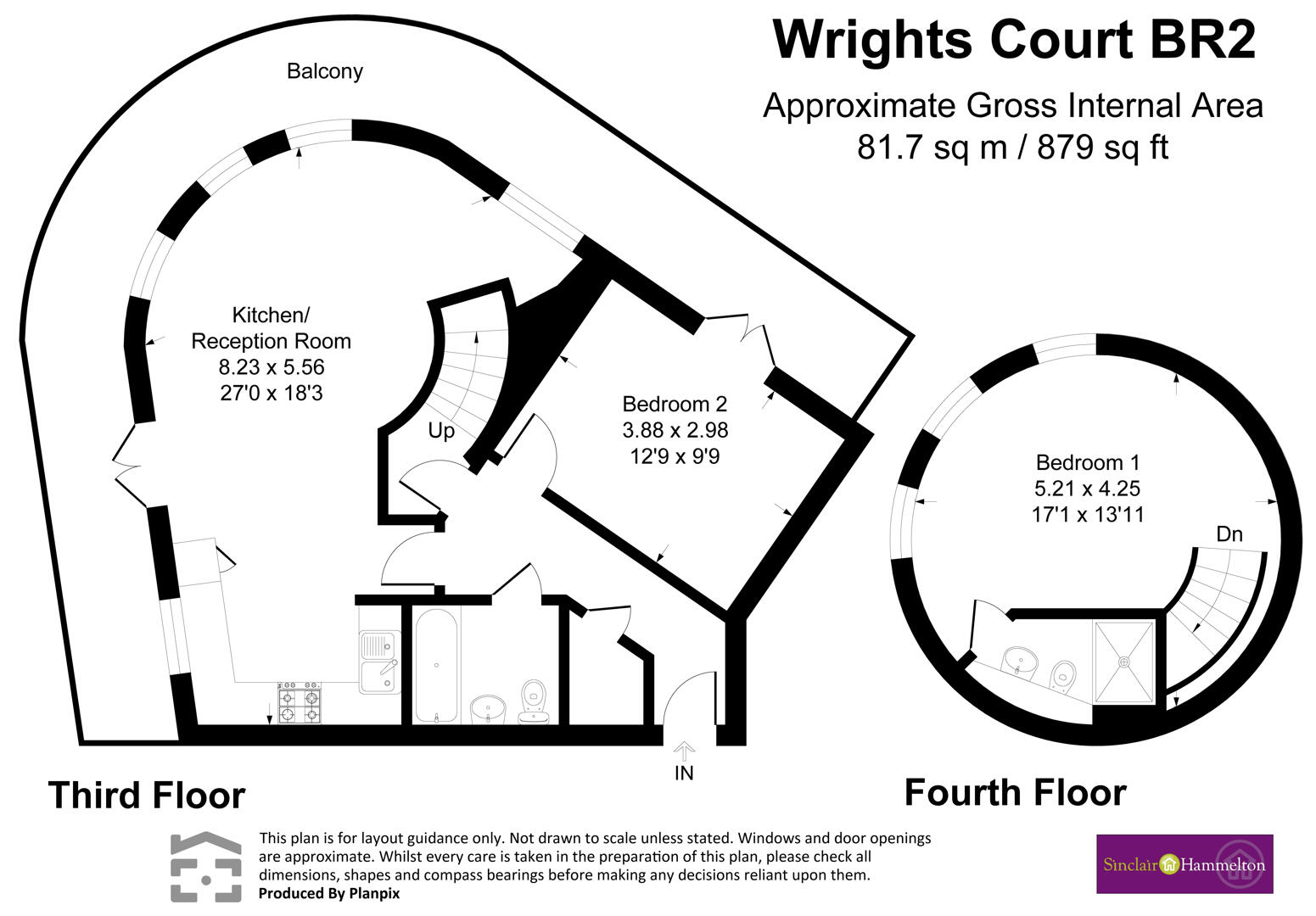 Flat 24 Wrights Court, 6, Jefferson Place, Bromley floorplan